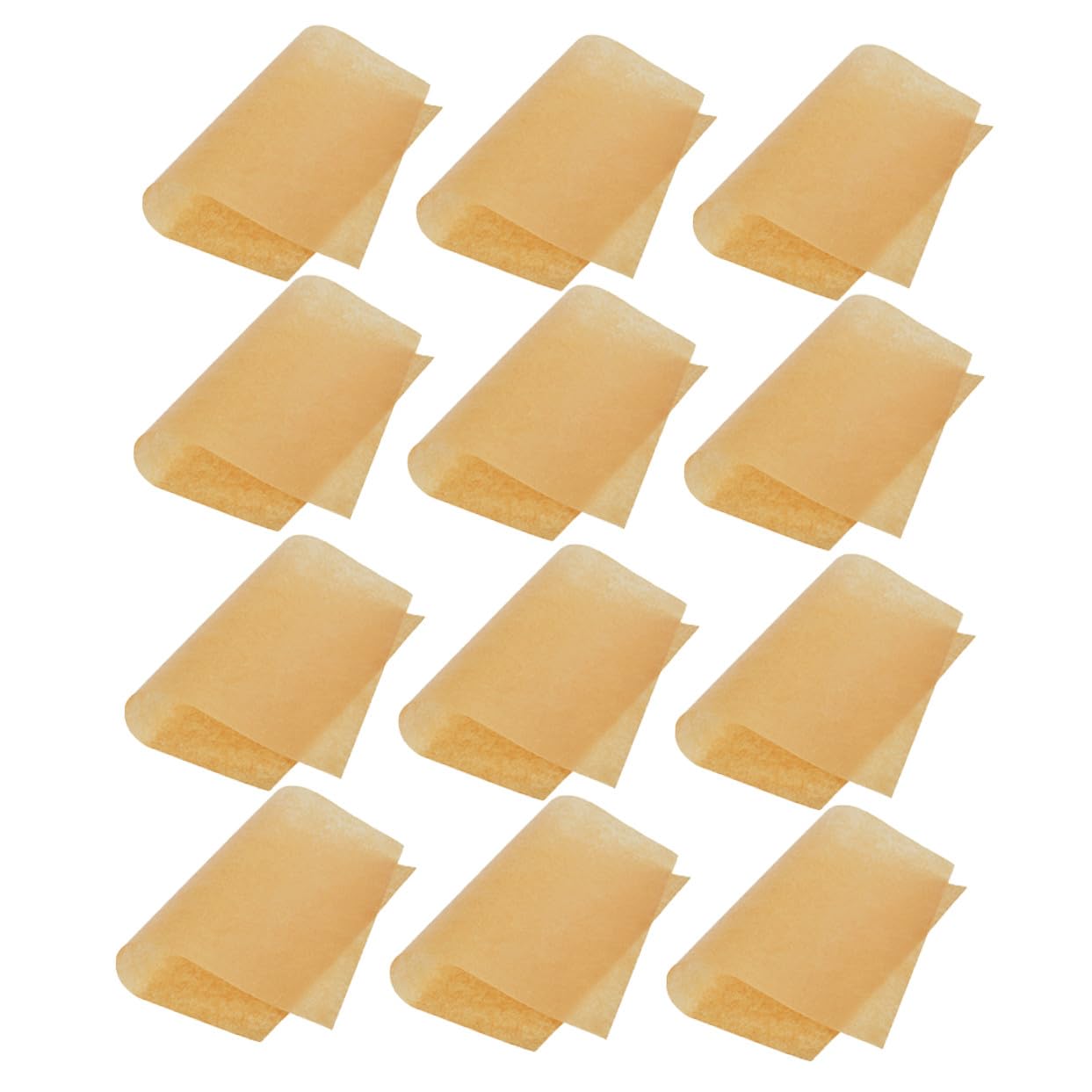 Baluue 100 Pezzi Carta da Forno in Carta Kraft Marrone Antiaderente per Cucina e Forno Alta Conduttività Termica per Pasticceria e Cottura a Casa