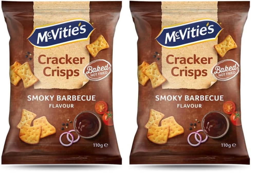 McVities Cracker Crisps Füme ve Barbekü, 110 Gr (2 paketi)