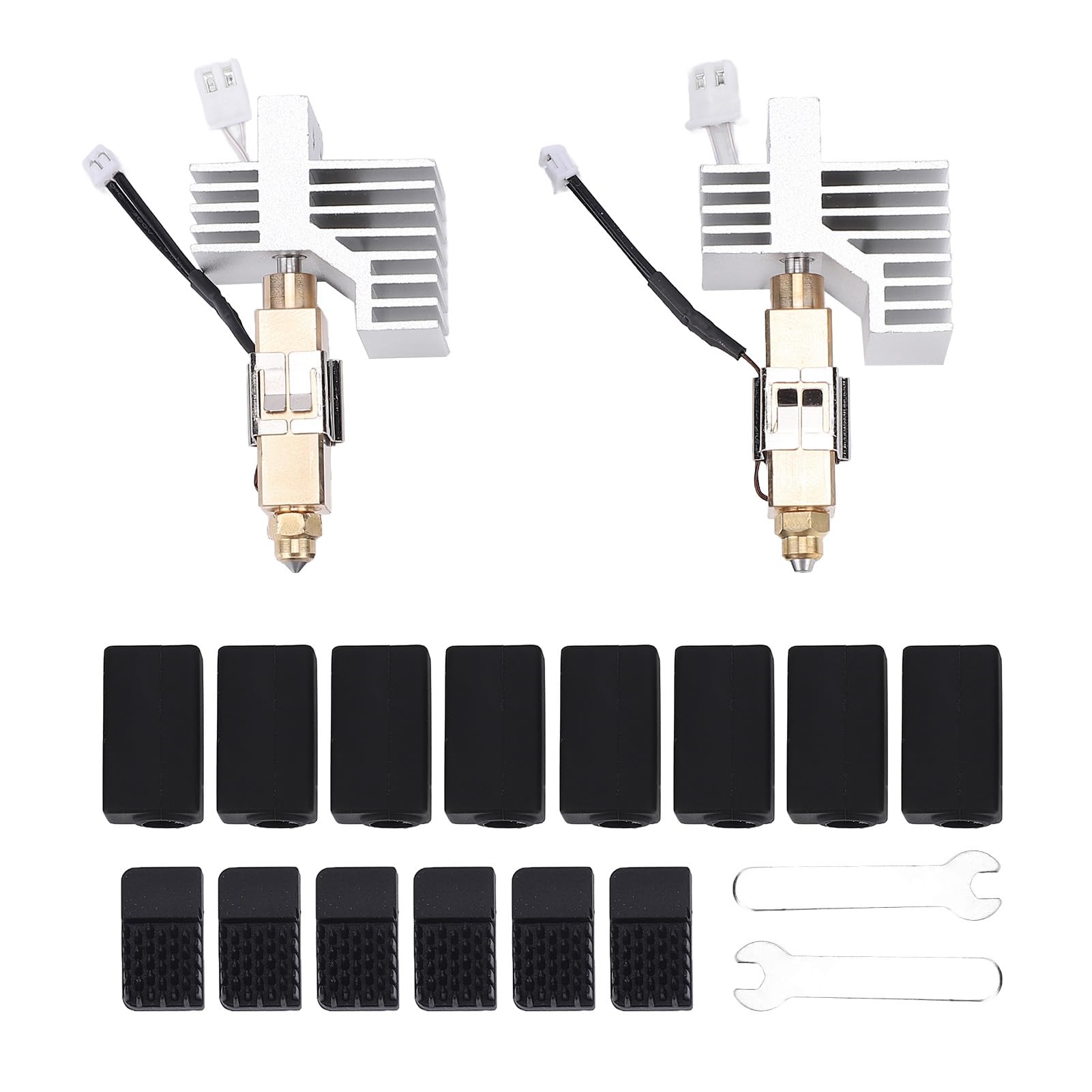 ViaGasaFamido Hotend Kit Premium Keramikheizung Düse aus Gehärtetem Stahl, Kompatibel mit PLA PETG 3D-Druckern 0,2 Mm und 0,4 Mm