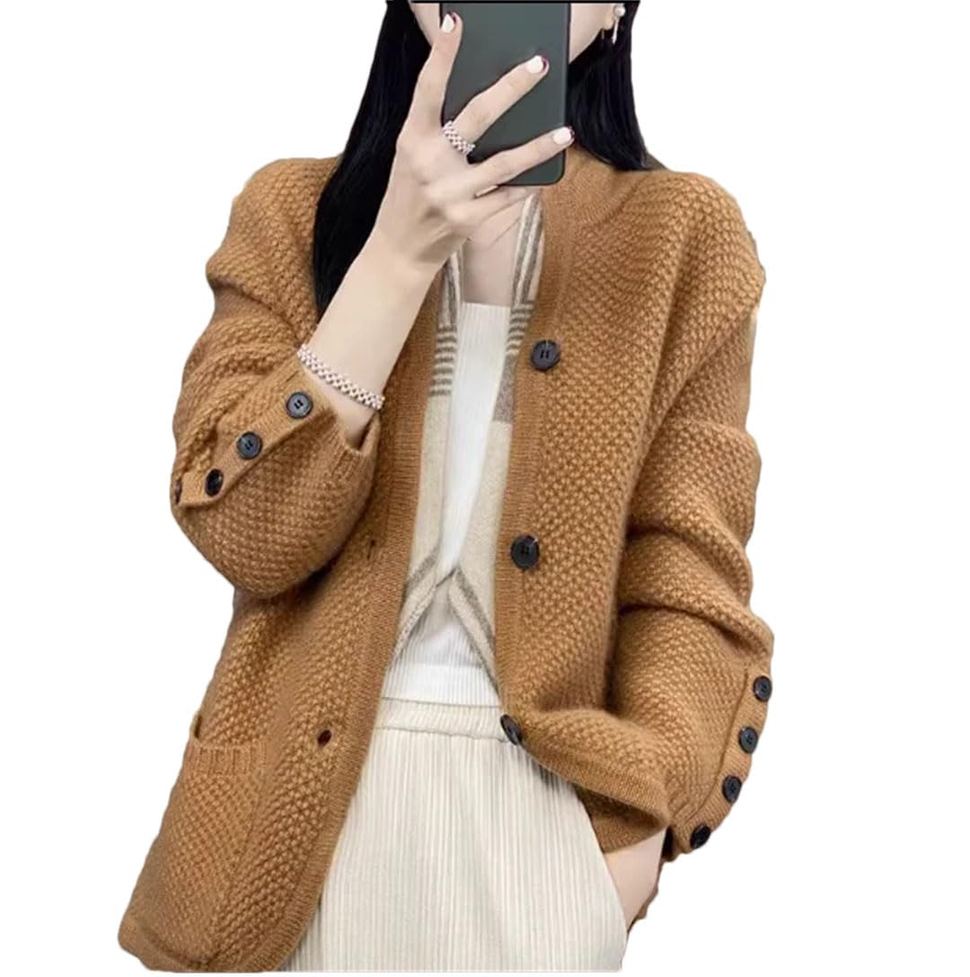 Women's Wool Cardigan Sweater Knitting Cashmere Sweater