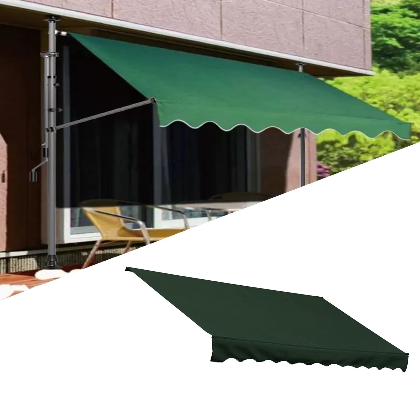 Tessuto di ricambio impermeabile per esterni, per balcone, giardino, terrazza, 2 x 1,5 m, per una maggiore protezione dai raggi UV Tessuto di ricambio impermeabile per esterni, per balcone, giardino, terrazza, 2 x 1,5 m, per una maggiore protezione dai raggi UV