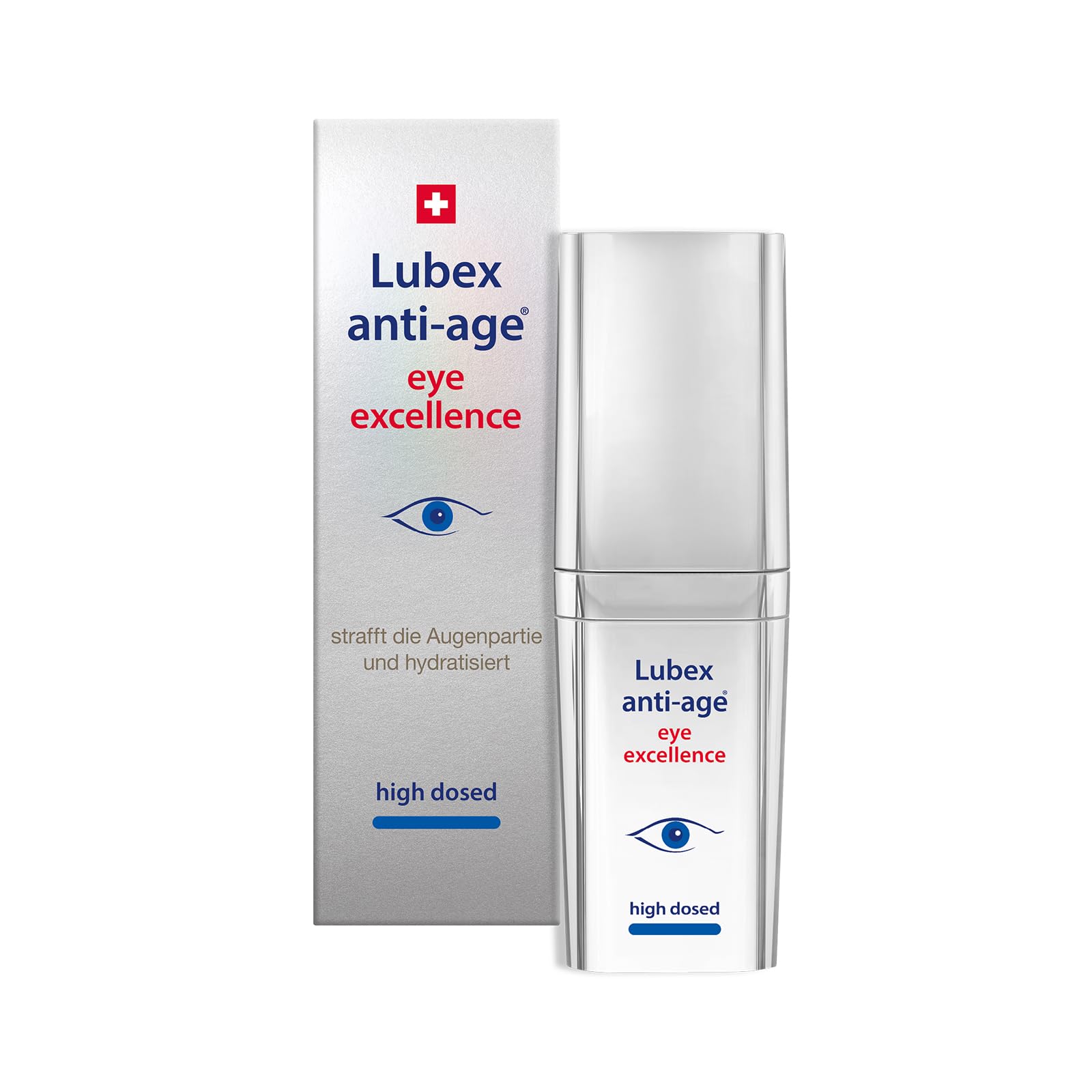 eye excellence high dosed – Nachtpflegecreme für die Augen, strafft die Augenpartie und hydratisiert, hergestellt in der Schweiz, 15ml