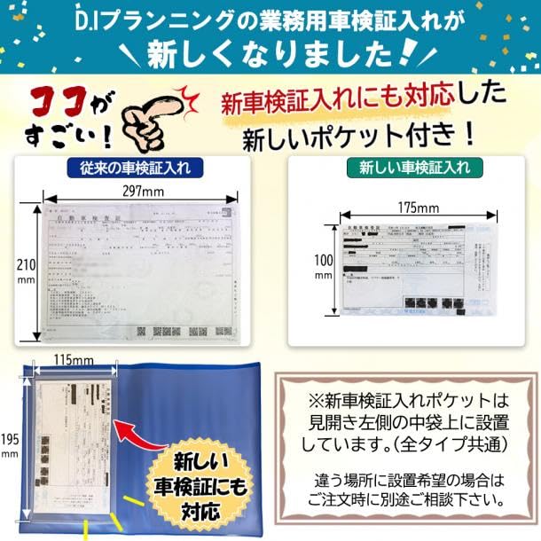 Amazon.co.jp: DIプランニング 【A6サイズ 新車検証ポケット 電子車 