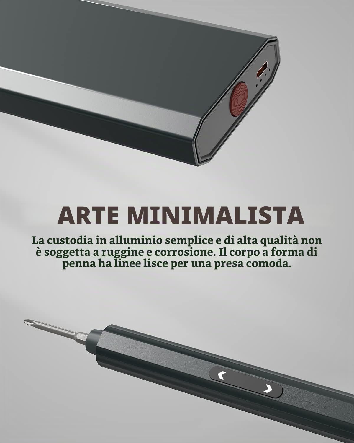 mini cacciavite elettrico, set di cacciaviti di precisione con punte magnetiche 48 in 1, luce LED, contenitore magnetico, adatto per la riparazione di PC, telefono, orologio, laptop