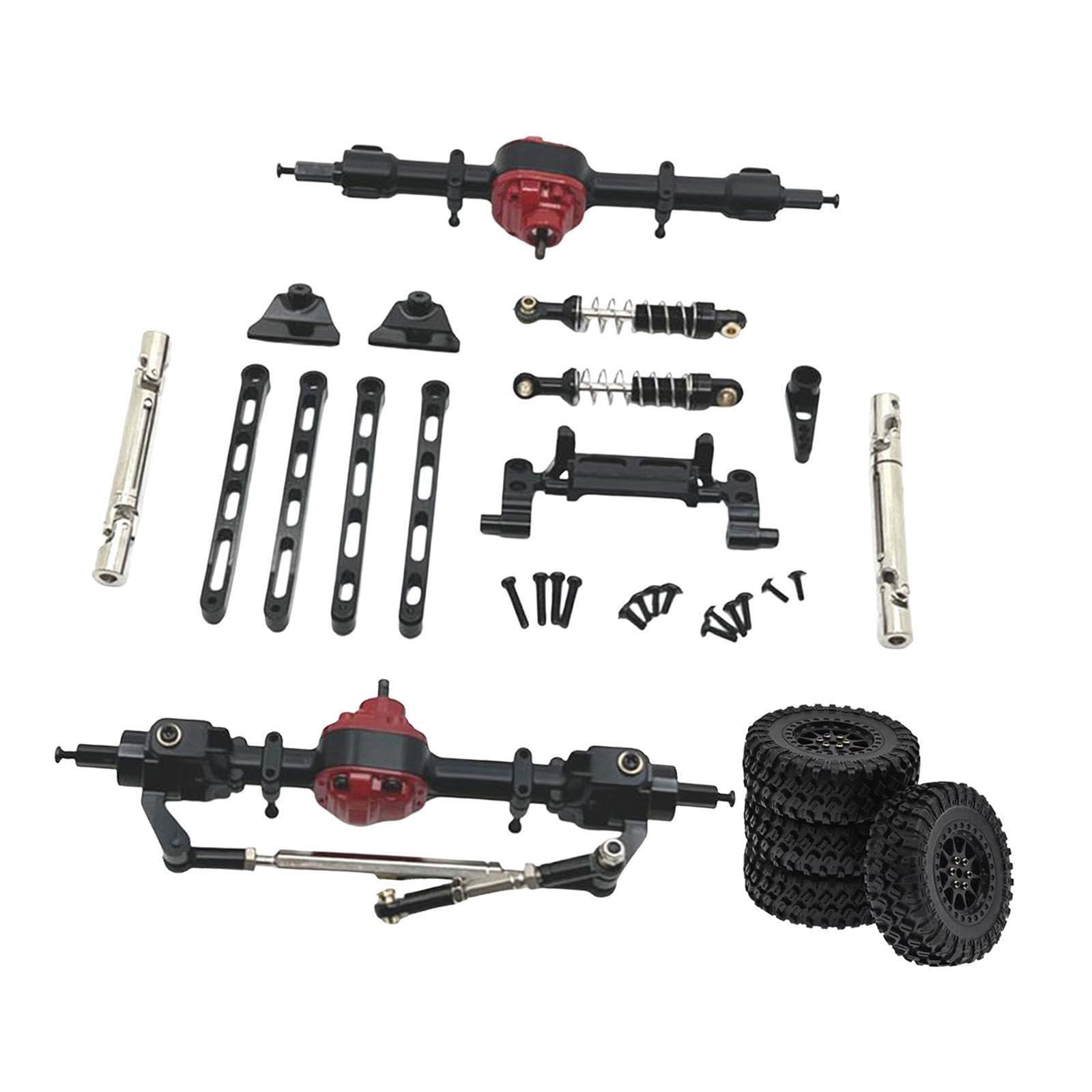 Parti di ricambio per veicoli RC Kit in metallo per assemblaggio assale anteriore 1/12, realizzati per prestazioni e longevità migliorate Set di