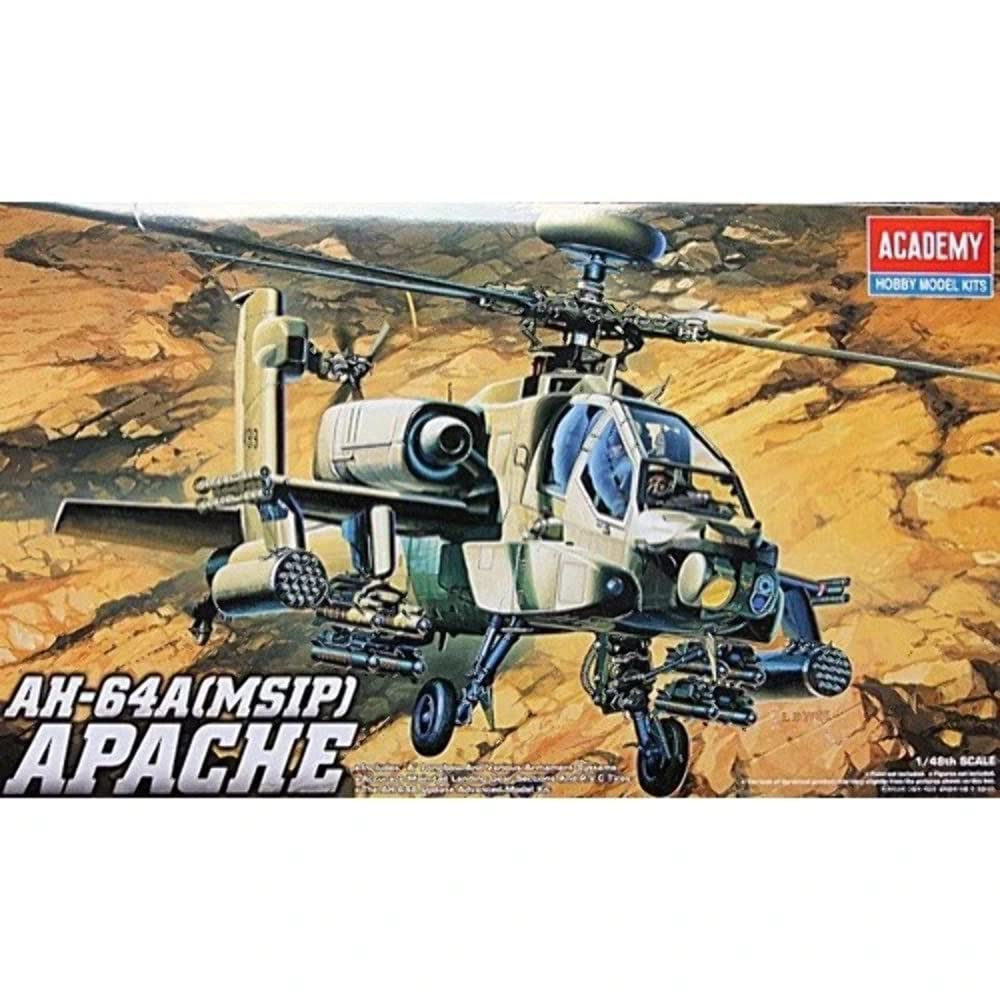 Academy AC12262 - Maquette Hélicoptère AH-64A Apache 1/48 à Monter