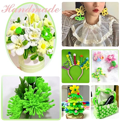 TOAOB 100pcs Fil Chenille Fluorescent Tiges de Fils Chenille Cure Pipes Cleaner Assorties Cleaners Crafts Set 6mm x 300mm pour DIY Artisanat Décoration Fournitures Loisirs Creatifs - vue 6