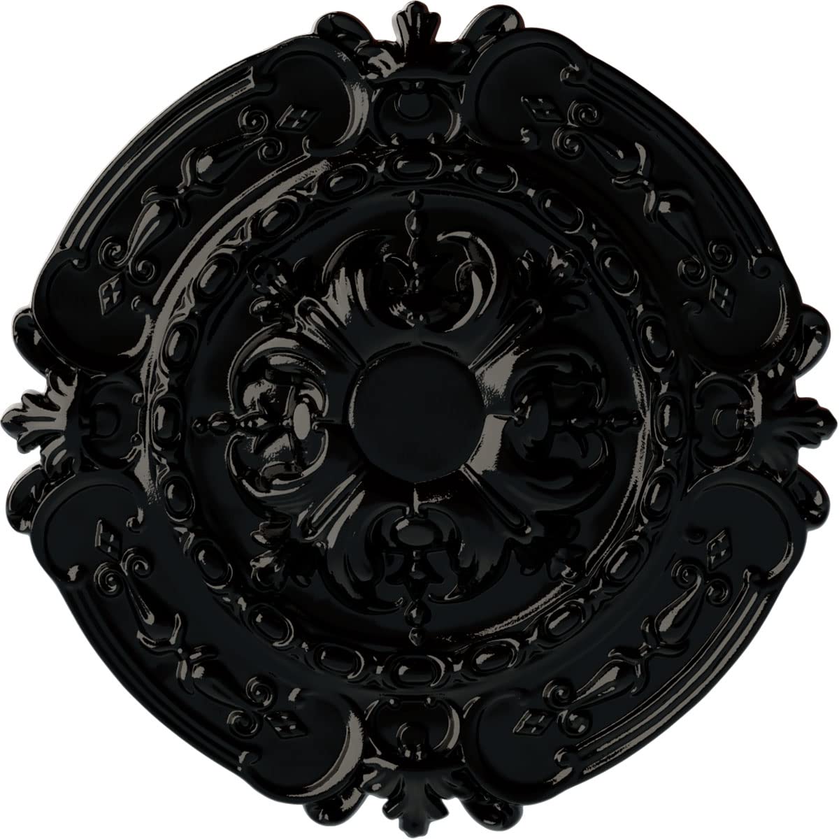 Ekena Millwork CM17SOBPSDecorative Ceiling Medallions Modeled After Original Historical Patterns &amp; Designs, Black Pearl