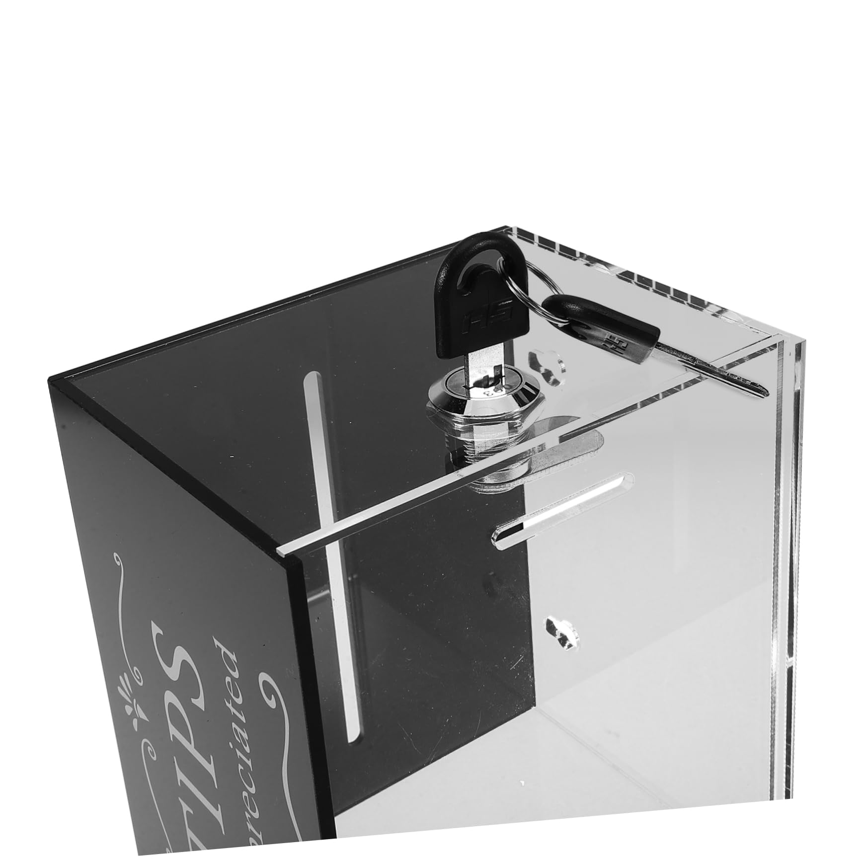 Buzón de Sugerencias Acrílico Mediano con Cerradura Seguro Caja de Donaciones para Restaurante Contenedor Transparente Multifuncional para Aportaciones y Oficina