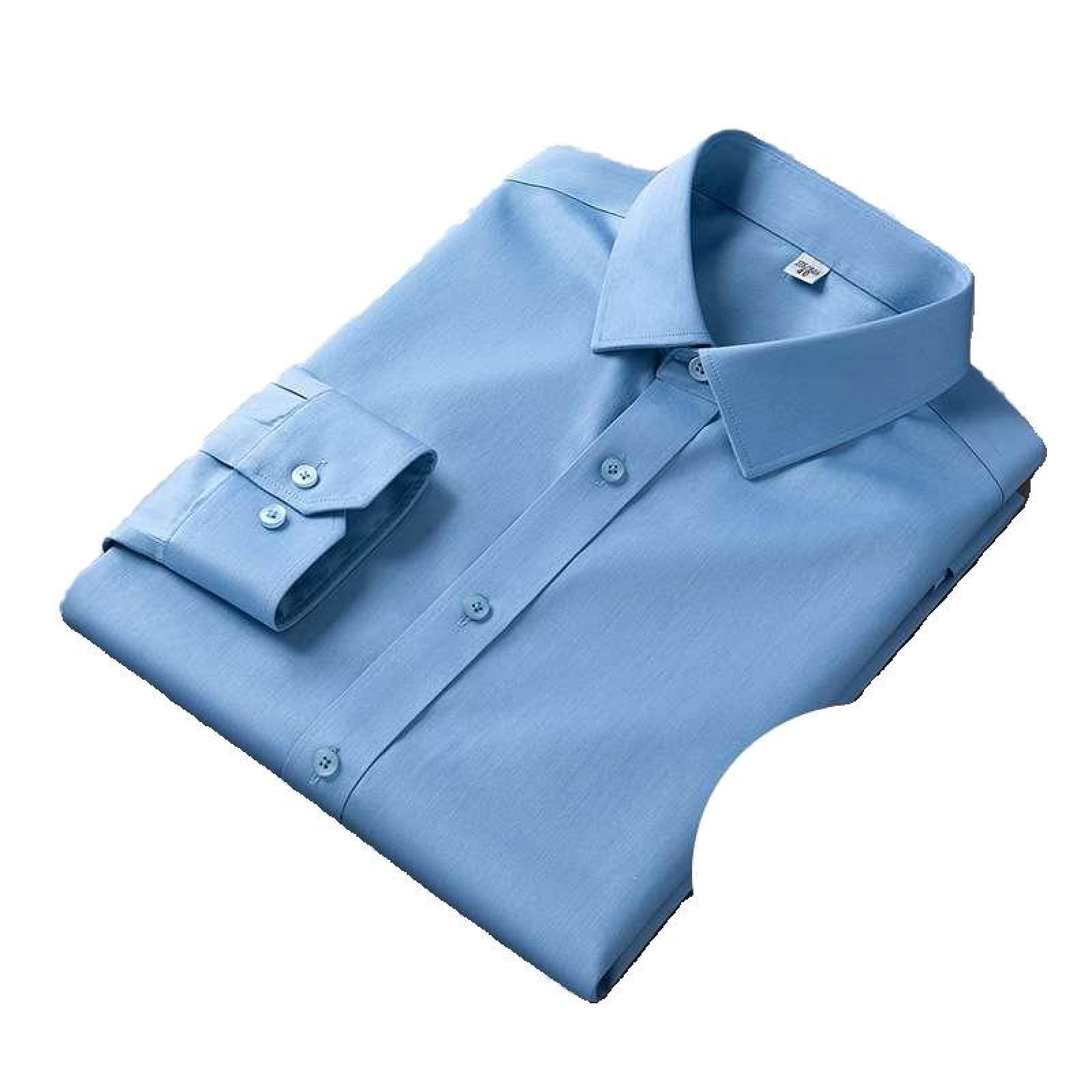 Herren-Langarmhemd Aus Baumwolle, Klassisch, Solide, Schmale Passform, Bügelfreie Hemden, Business-Hemden Für Herren, Atmungsaktive Cardigan-Oberteile Für Party, Hochzeit, Smokinghemd, Seew