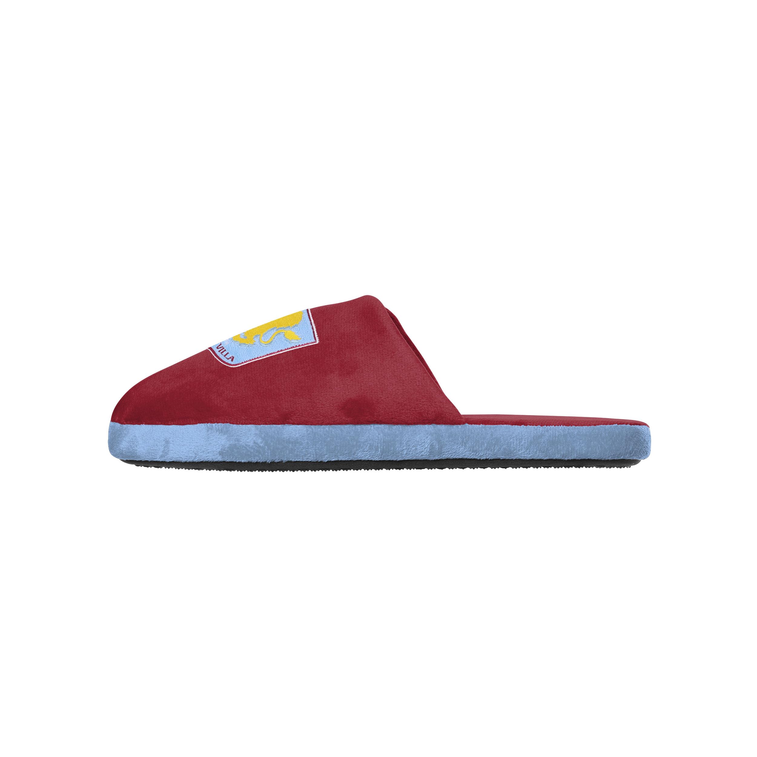 FOCO Officially Licensed Aston Villa FC Men's Split Colour Football Slippers XL Size 12-13
