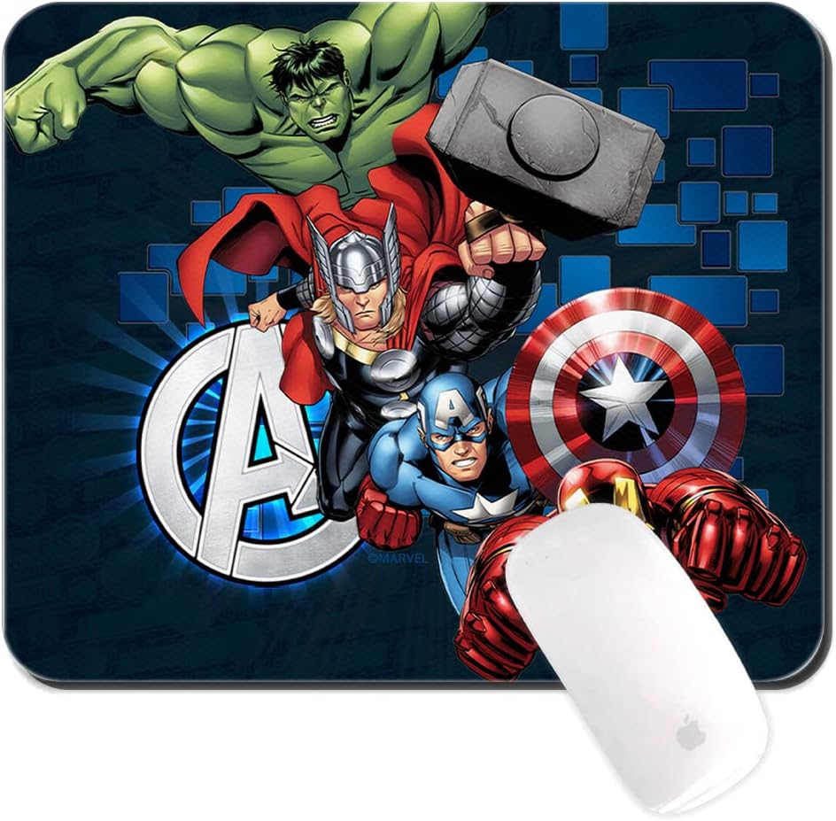 ERT GROUP Original and Officially Licensed Marvel Avengers 001 Pattern Non-Slip Computer Mouse Pad, Rectangular 220mm x 180mm