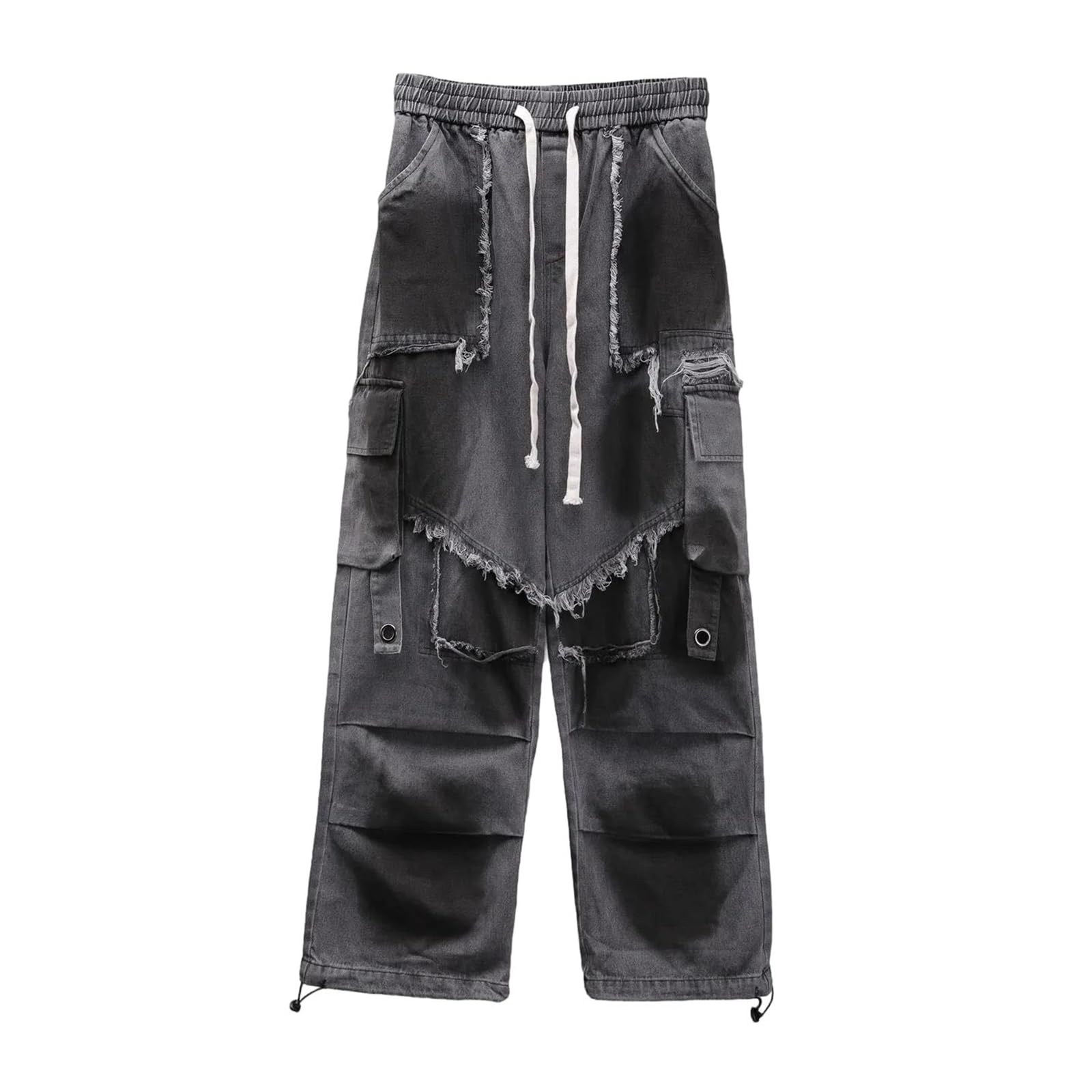 Conjunto de chaqueta vaquera lavada con capucha y pantalones casuales para hombre, estilo casual de otoño