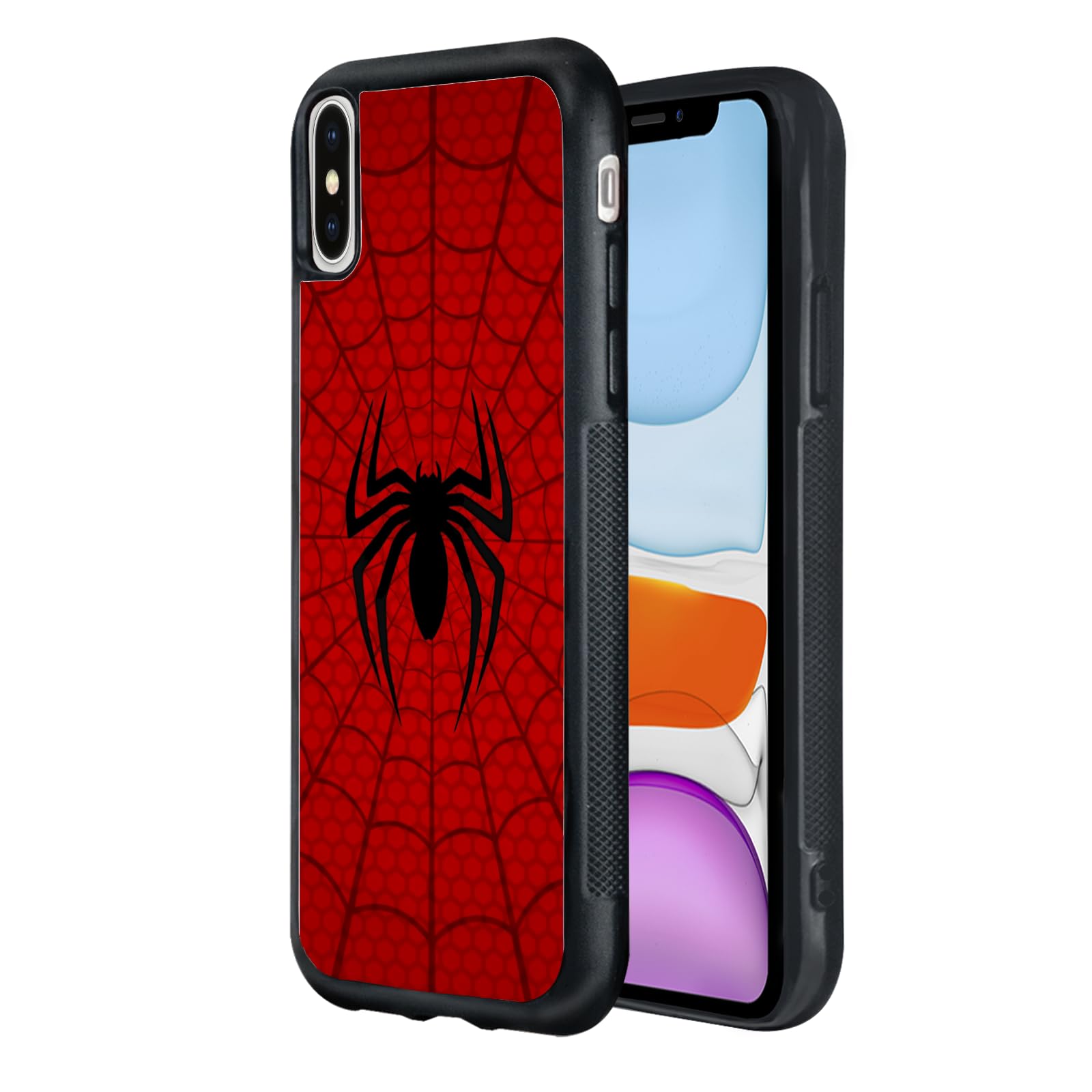 Amazon.com: Odhtst Red Phone Case Spider iPhone X/XS - 5.8In, Shockproof  Protective Designer Cute Cool Cover Black Phone Case for Man Boy Women  Girls Child (White Red Web) : Cell Phones &