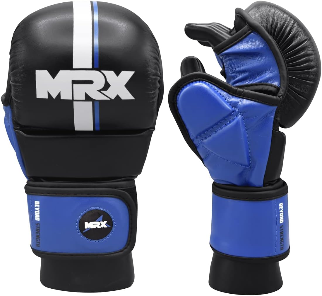 MMA Sparring Pro Gloves, with Open Ventilated Palm, Martial Arts Mitts Suitable for Men Women, Kara Cage Fighting, Combat Sports Training, Muay Thai, Punching Bag and Kickboxing