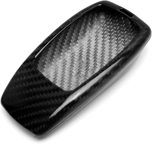Miniatura 3 de iJDMTOY Funda para llavero de fibra de carbono negra brillante realauténtica, compatible con Mercedes Clase E 2017 en adelante, Clase S 2018 en