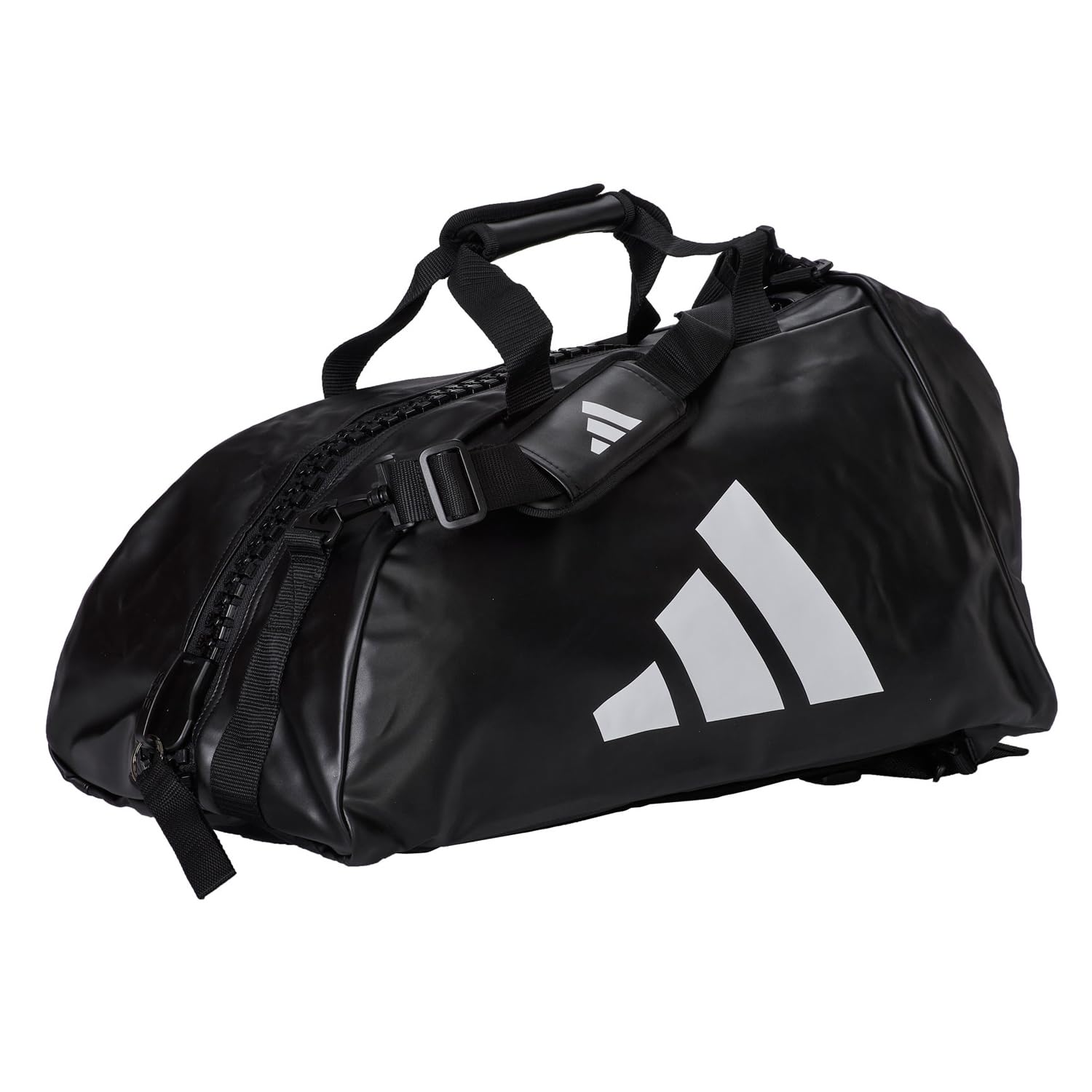 adidas Combat Sports 2-in-1 Training Sports Equipment Duffel Bag - Black White - Medium