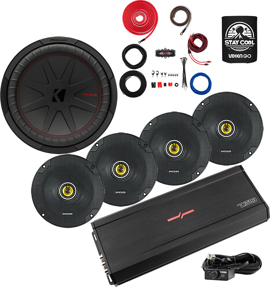 Amazon.com: KICKER Sub, Speakers and Amp Package of 5 Items: 12