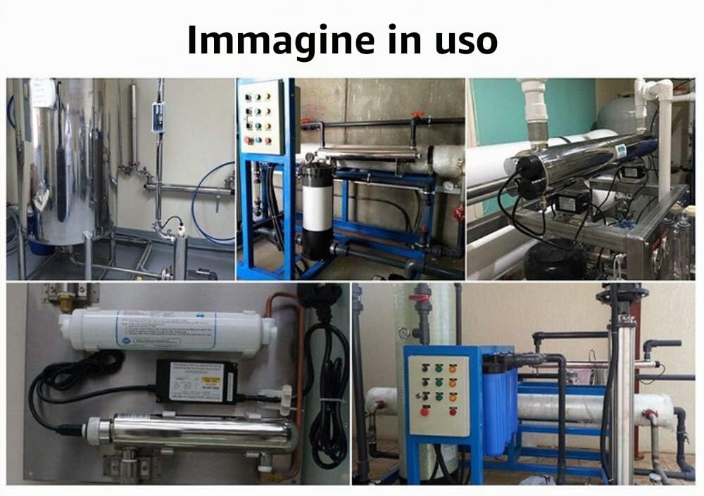 25W Ultra Violetto Acqua Disinfettante Sistema Di Filtrazione UV 6GPM (1.4 T/H) Ultra Violetto Luce Ingresso/Uscita 1/2 "Maschio Per Tutta La Casa Filtro Acqua Purificatore