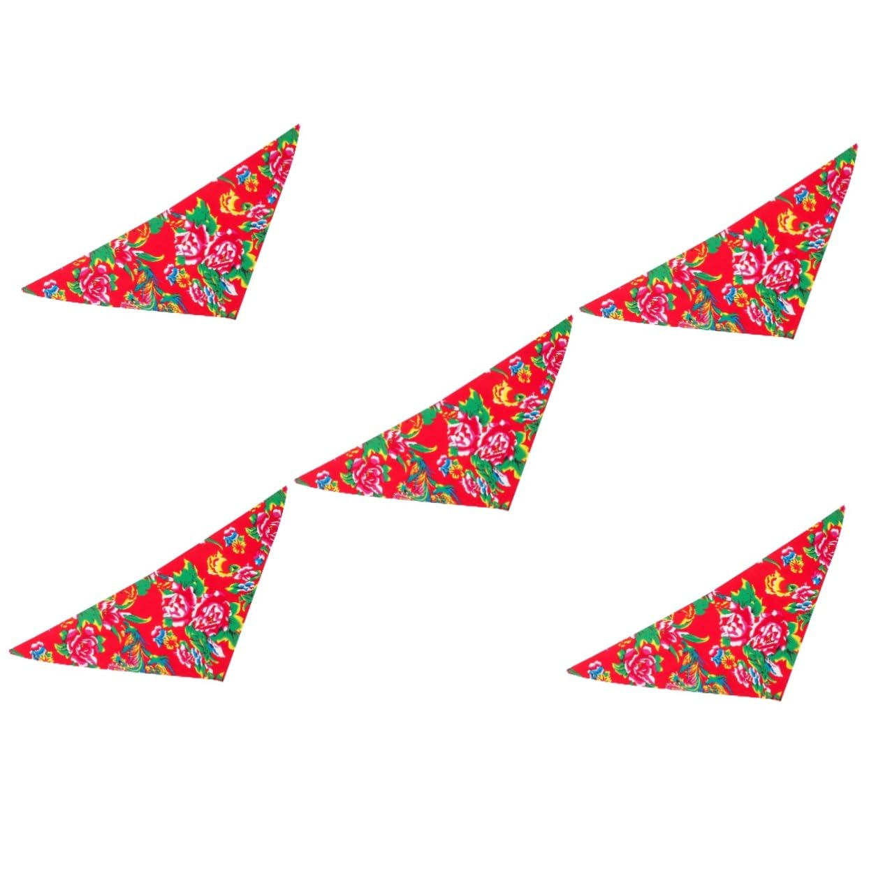 4 Pezzi Sciarpa Da Ciclismo All'Aperto Delicata Bandana Triangolo Bandana Per Gli Uomini Stampa Floreale Bandana Decorativa Bandana Sportiva Da Ciclismo Ragazze Bandana Di