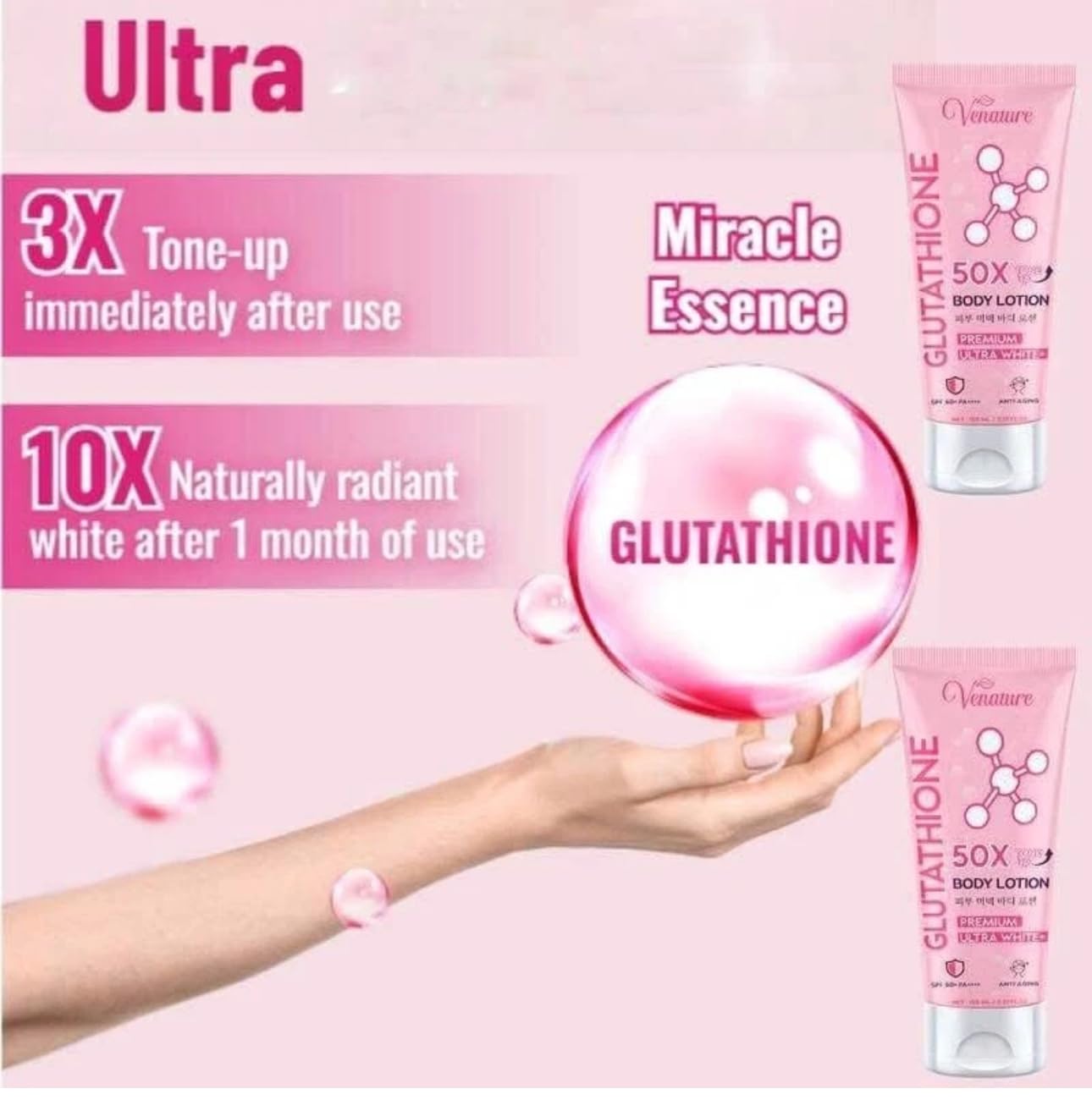 Amazon.com : Venature Glutathione 50x Tone Up Body Lotion