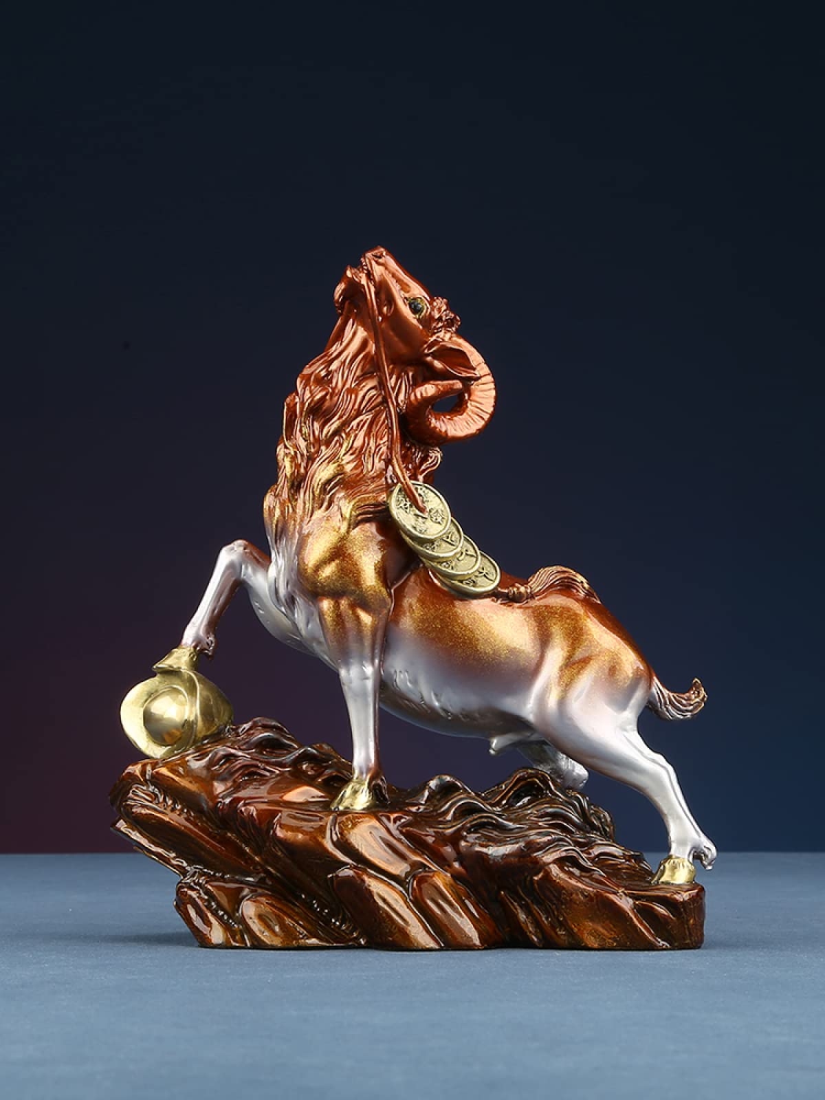 銅製 緬羊 置物 1対 銅羊 装飾品 工芸品 美術品 置物