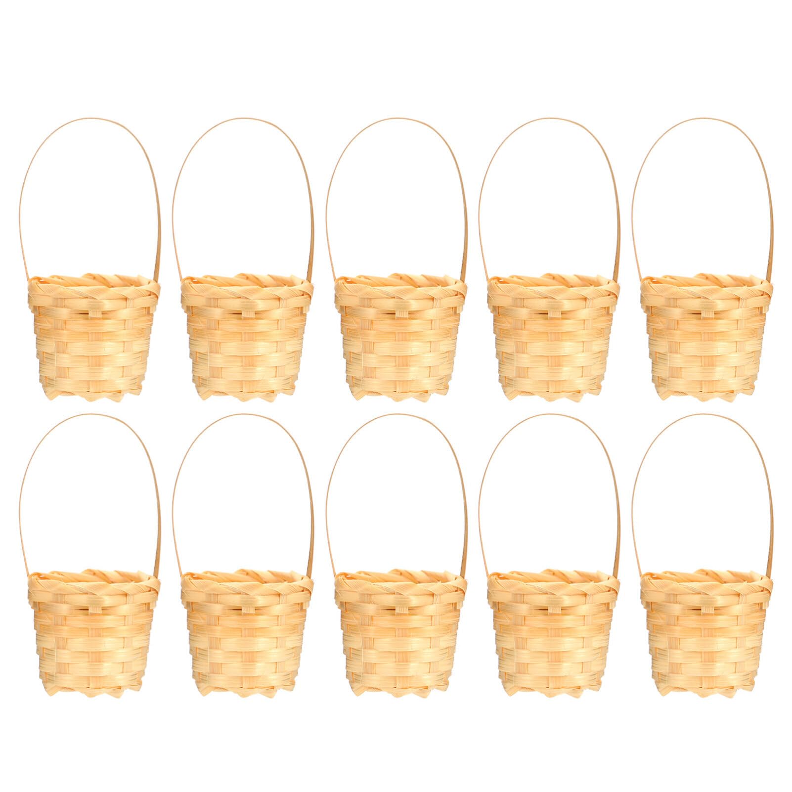 Mini paniers tissés avec poignées MAGICLULU Lot de 10 pour décoration