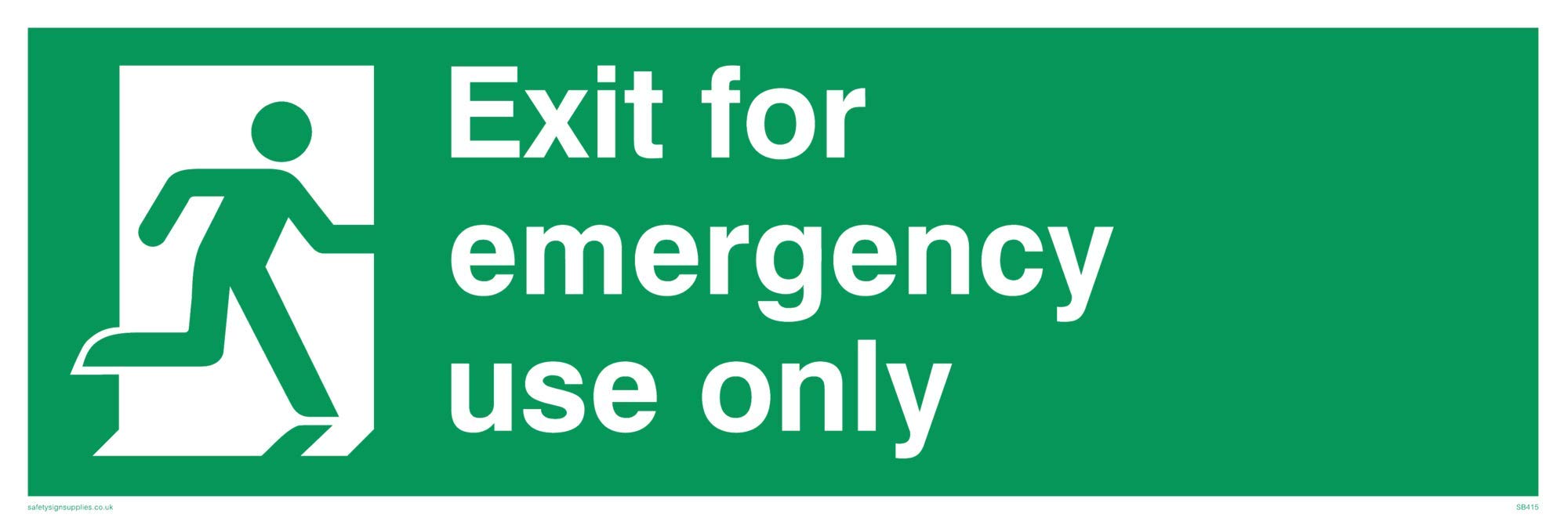 Sicherheitsschild 'Exit For Emergency Use Only' – 100x300 Mm, Vinyl, Selbstklebend | Für Notausgänge & Sicherheitskennzeichnung