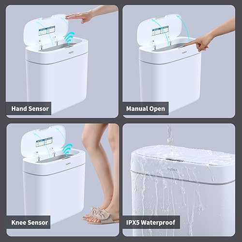 Miniatura 7 de JOYBOS Paquete de 2 botes de basura con sensor con tapa