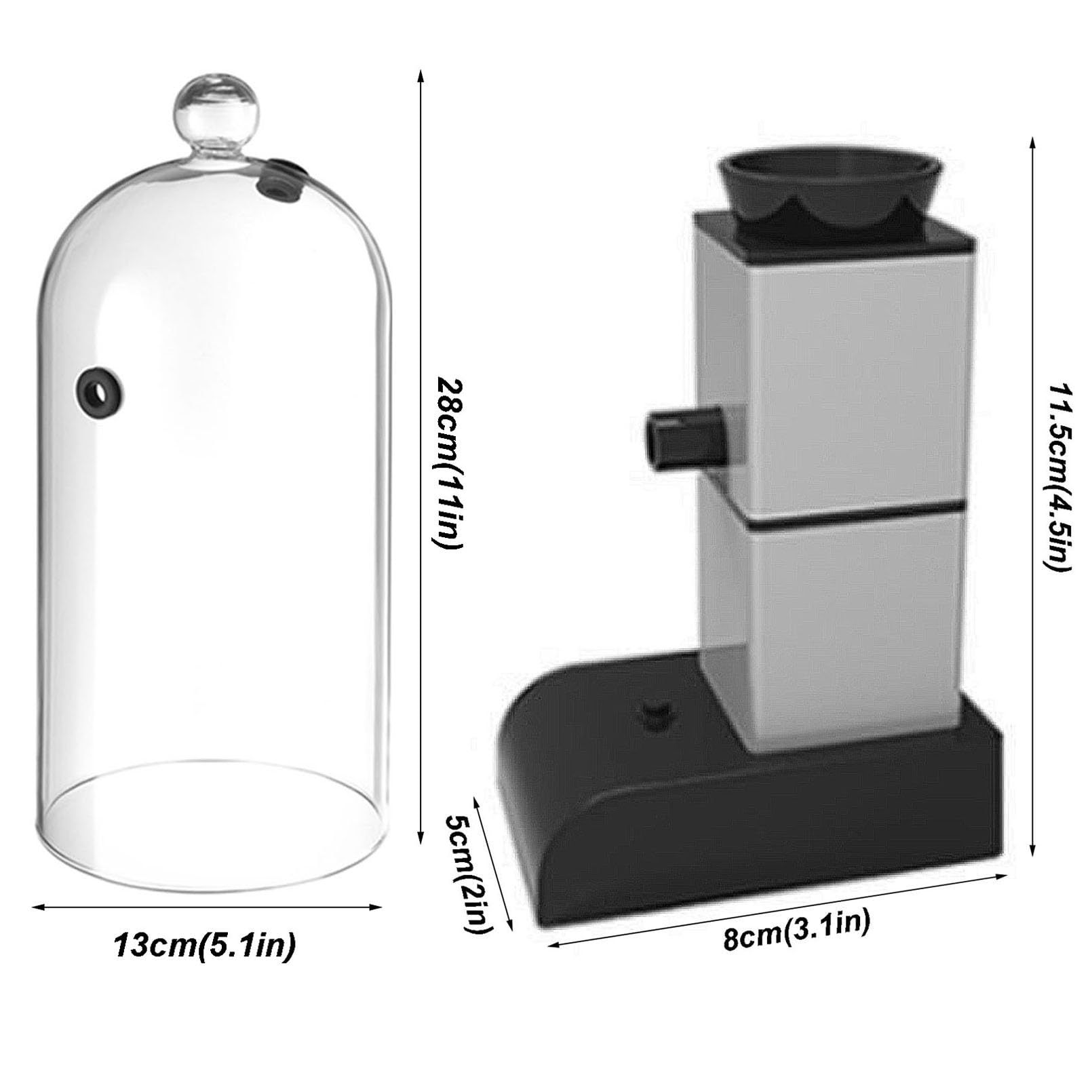 Cocktail Smoker Mini Infusor de Humo para Carne, Comida,Bebidas, Barbacoa Pistola Ahumadora Portátil de Mano para Interior Frío con Tapa de Taza