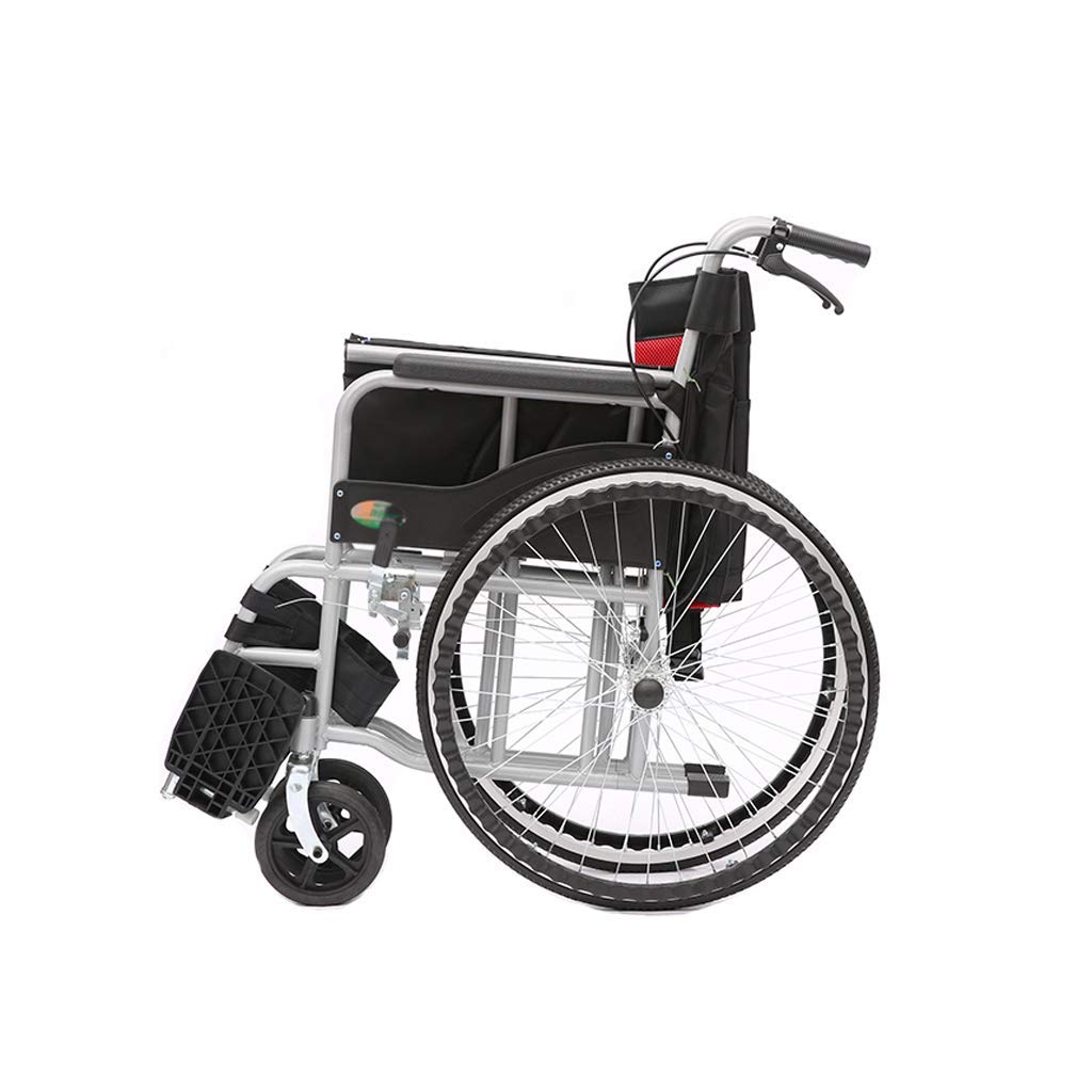 Sedia a rotelle,Creativo multifunzionale ultra pieghevole vecchio passeggino per disabili ausili per la deambulazione