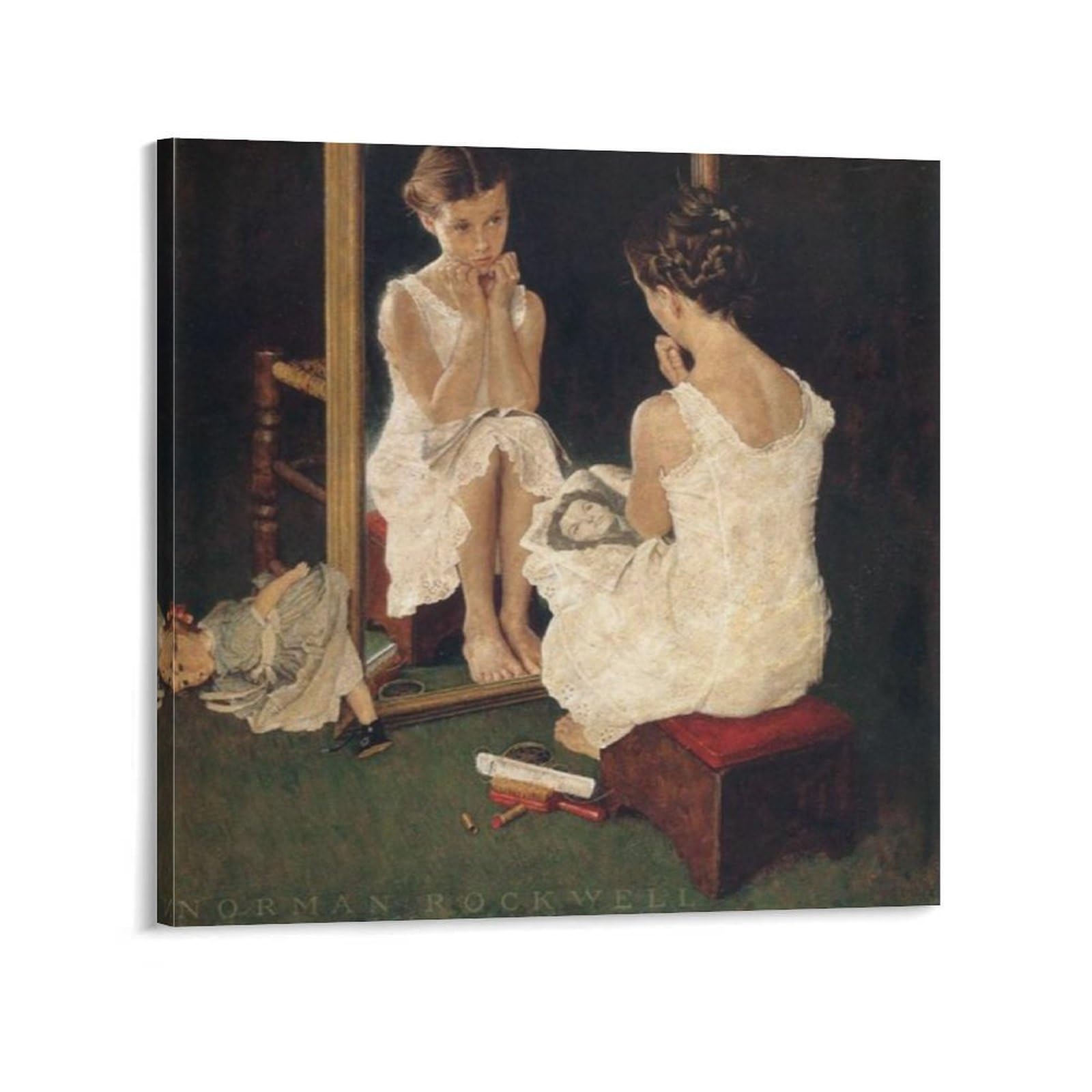 Amazon.co.jp: Norman-Rockwell ノーマン・ロックウェル 画像 Girl at