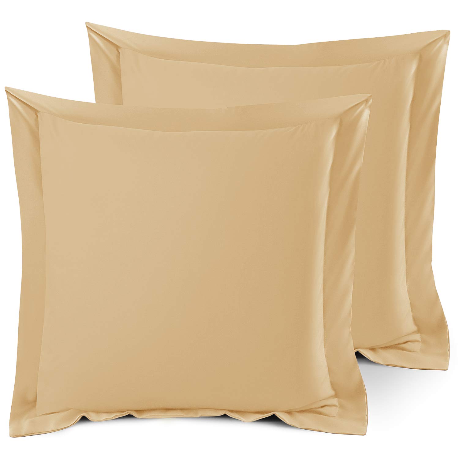 Nestl Soft Pillow Shams Set of 2 - Double Brushed Microfiber Pillow Covers - Hotel Style Premium Bed Pillow Cases, with 1.5” Decorative Flange, Euro
