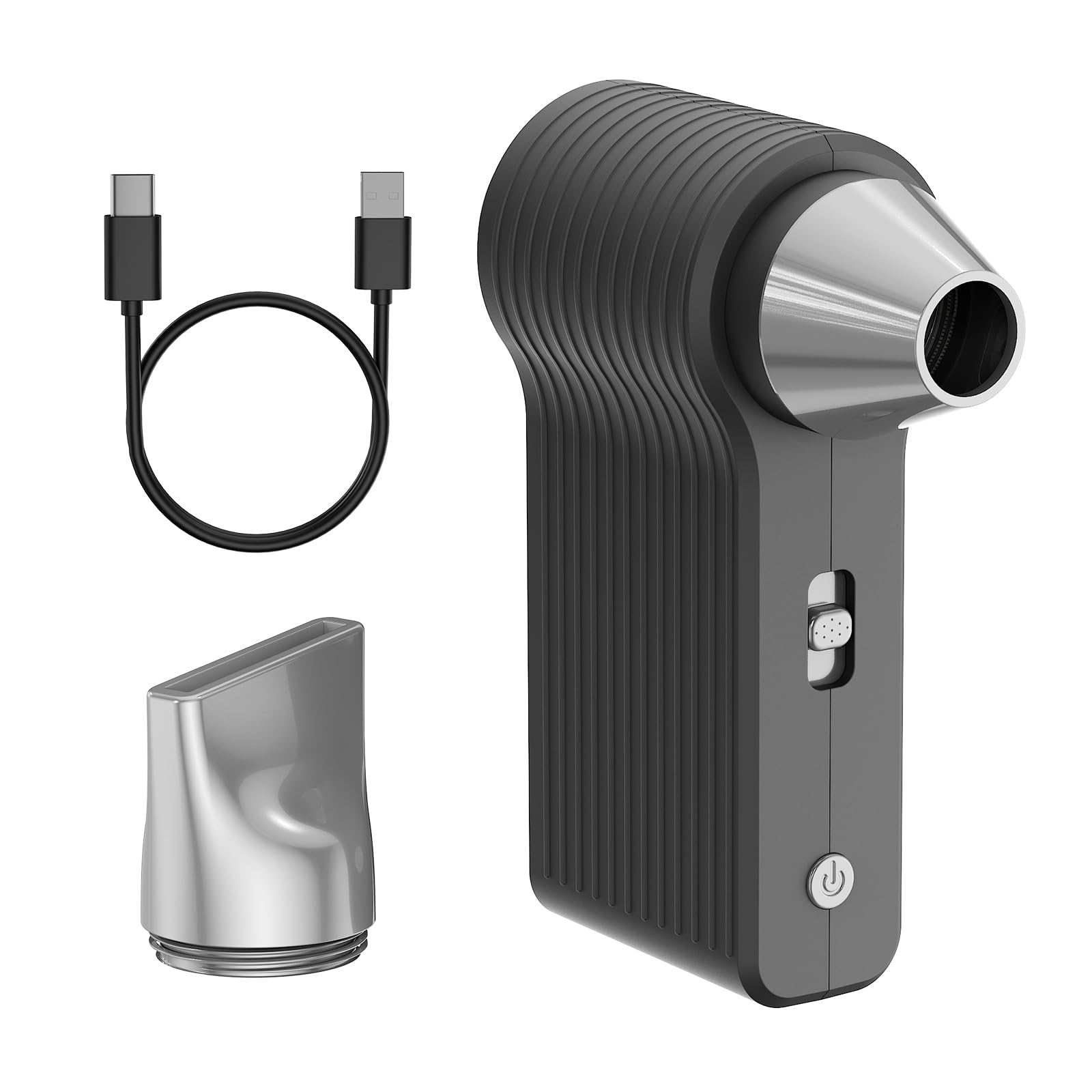 Compressed Air Duster 130000RPM – Cordless Electric Air Blower with Brushless Motor, Stepless Speed Control, Multiple Nozzles, Rechargeable Dust Cleaner for PC, Keyboard, Car Detailing & Barber Tools