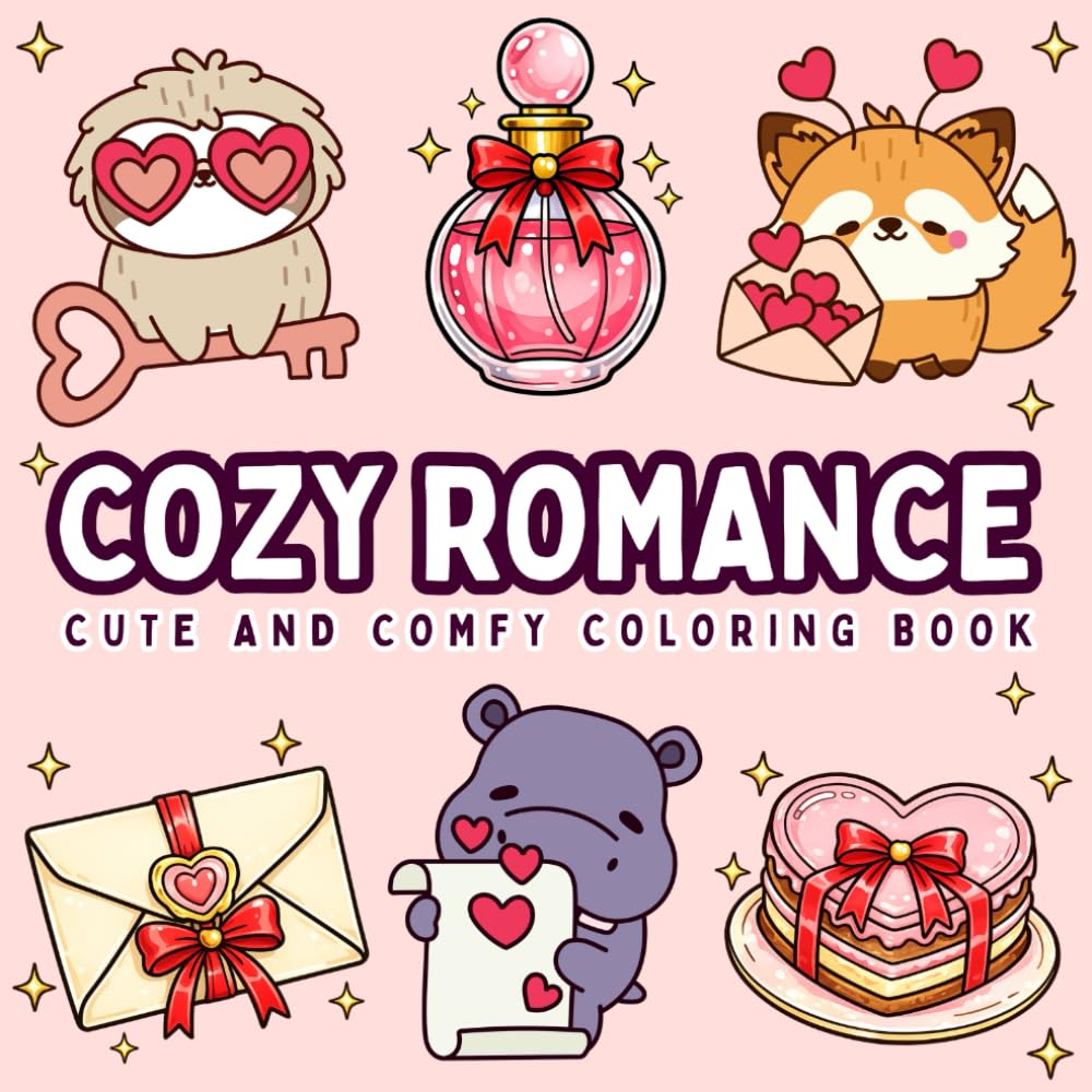 Cozy Romance: Cute and Comfy Coloring Book