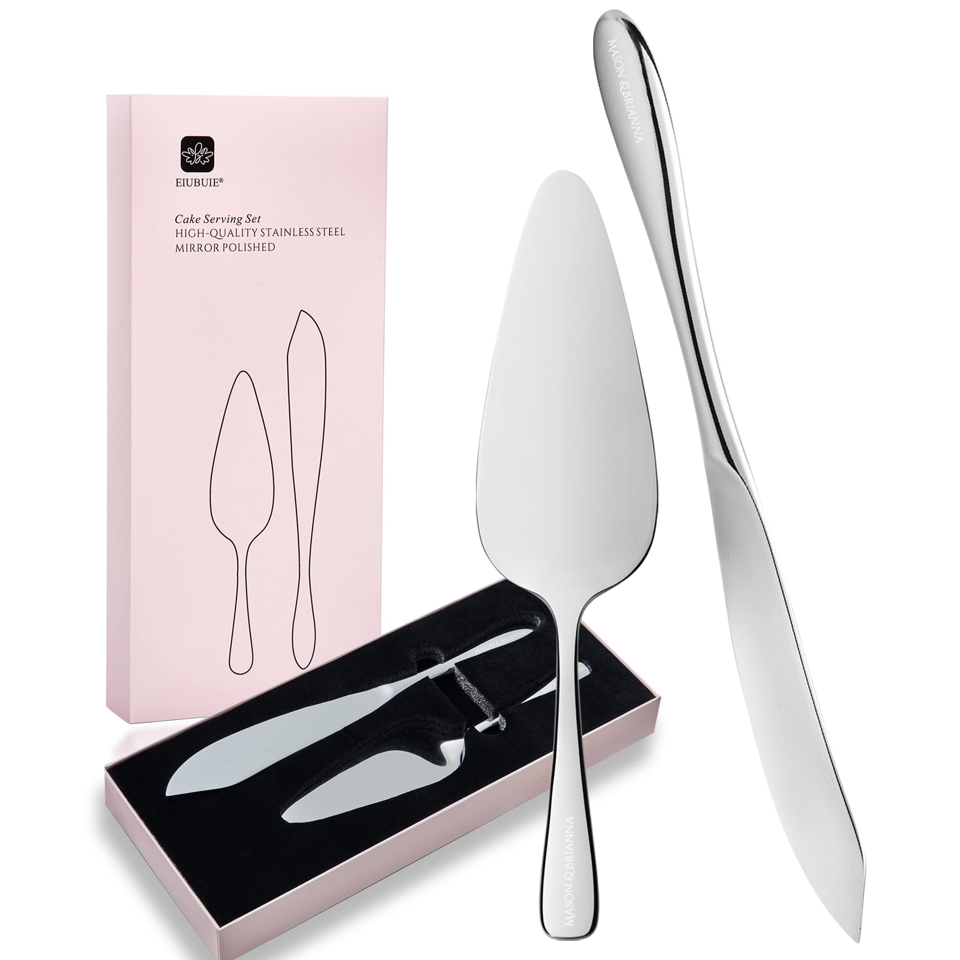 Elegant Cake Knife & Server Set - Stainless Steel -7 Elegant Cake Knife & Server Set - Stainless Steel -7