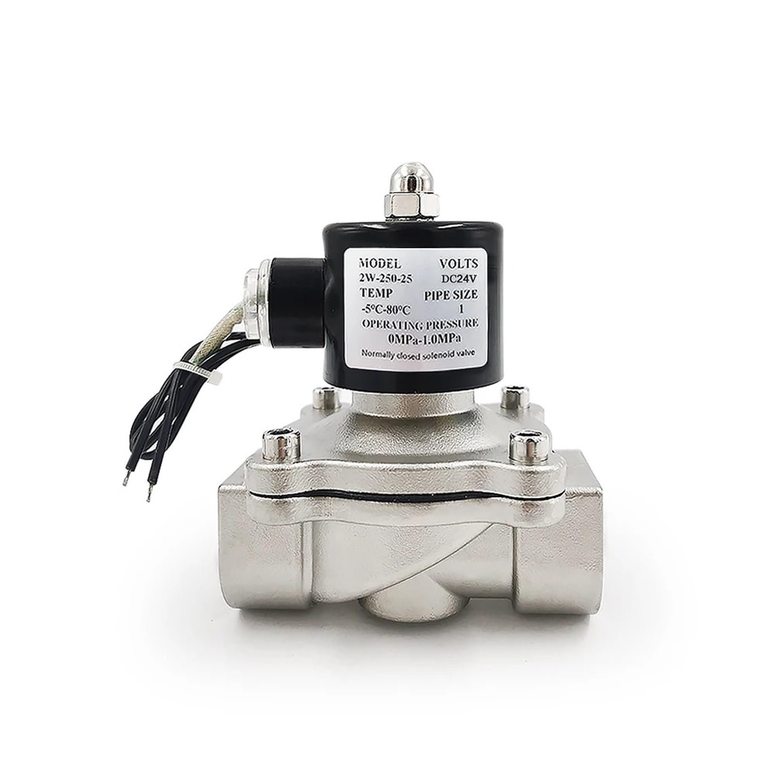 1/4" 3/8" 1/2" 3/4" 1" DN8 DN15 DN25 elektryczny zawór elektromagnetyczny ze stali nierdzewnej 12 V 24 V 220 V 110 V zawór pneumatyczny do wody, oleju, powietrza (AC110V, DN20)
