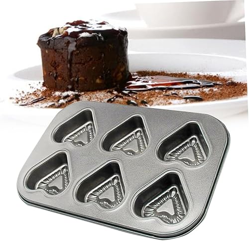 Miniatura 5 de ORFOFE Molde antiadherente antiadherente para magdalenas en forma de corazón, molde para magdalenas de boda, molde para magdalenas, magdalenas de