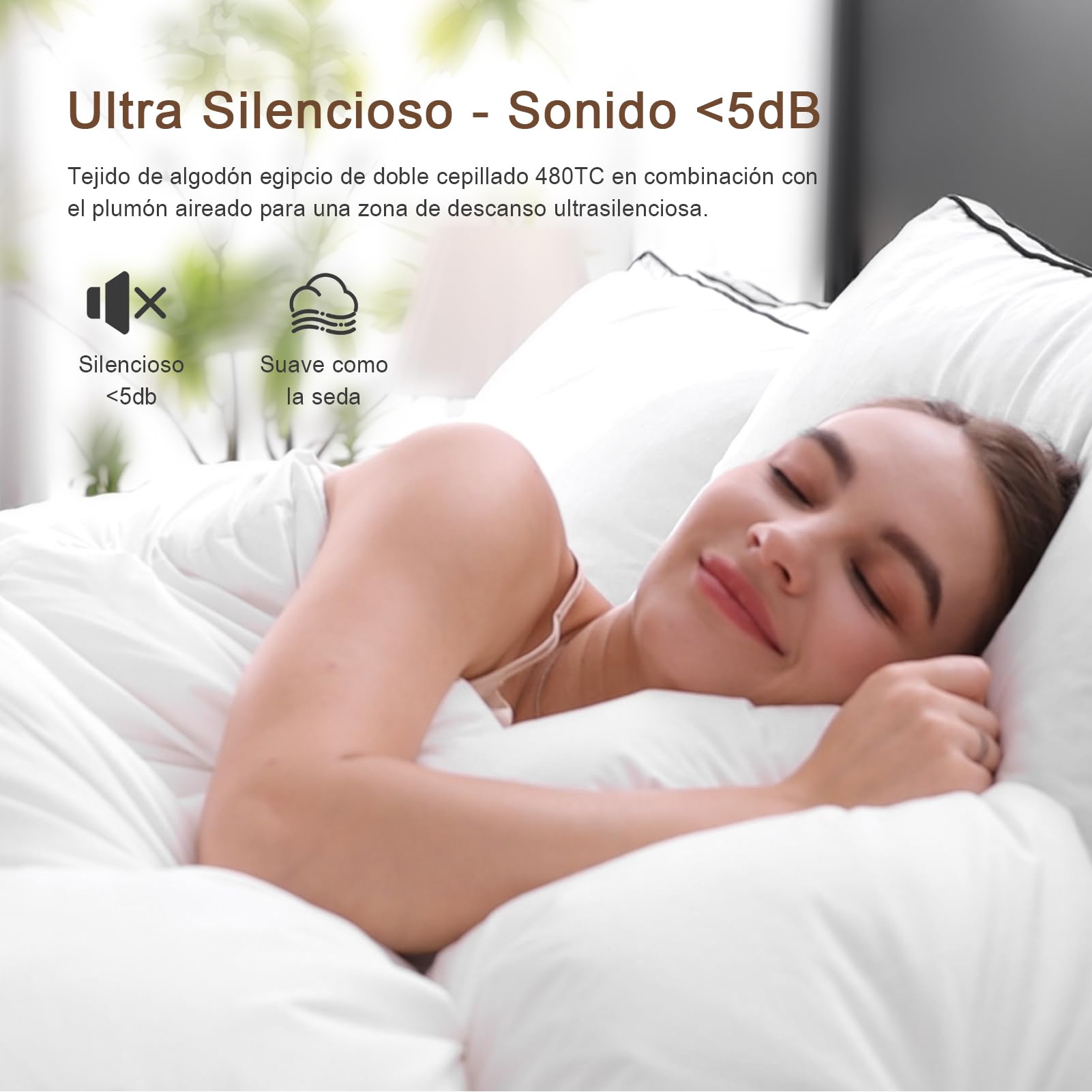 Edredón de Plumón Cama 150/135, 90% Plumon de Ganso y 10% Plumas, Algodón Egipcio Ultra Silencioso, 4 Estaciones Extra Cálido Edredon, Relleno Nordico Pluma 220x240, Down Feather Duvet 240x220