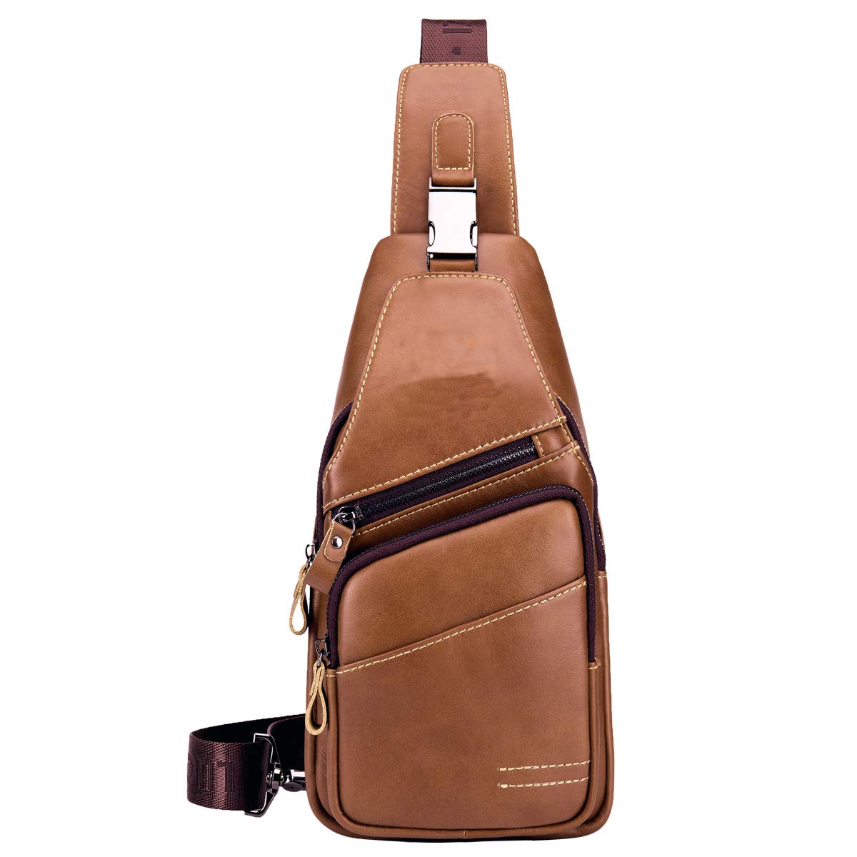 Homme Sacs Portés épaule Tendance Loisir Cuir Veritable Sac Besace