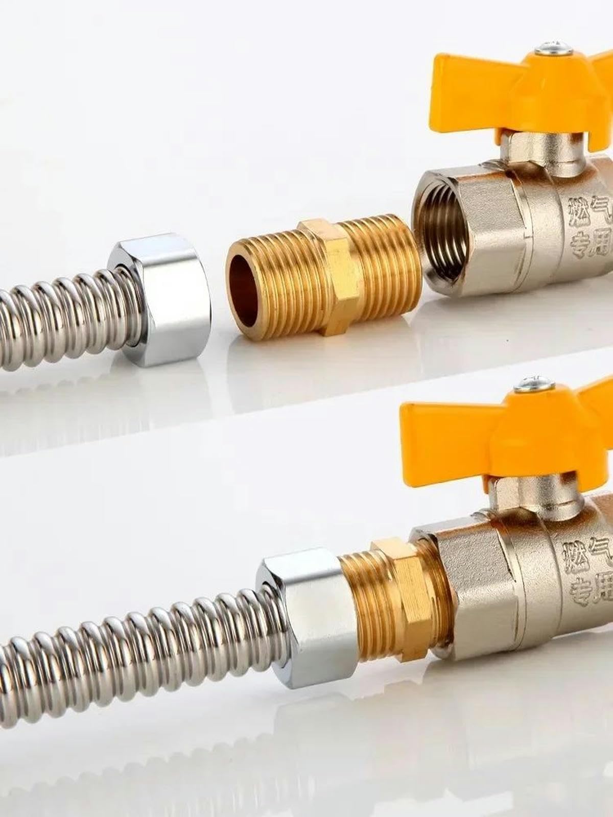 Conector de pezón hexagonal de tubo de latón 1/8" 1/4" 3/8" 1/2" 3/4" 1" Conector de acoplador adaptador rápido de rosca macho para agua, aceite, gas-1l8 a 1l8-200 PCS