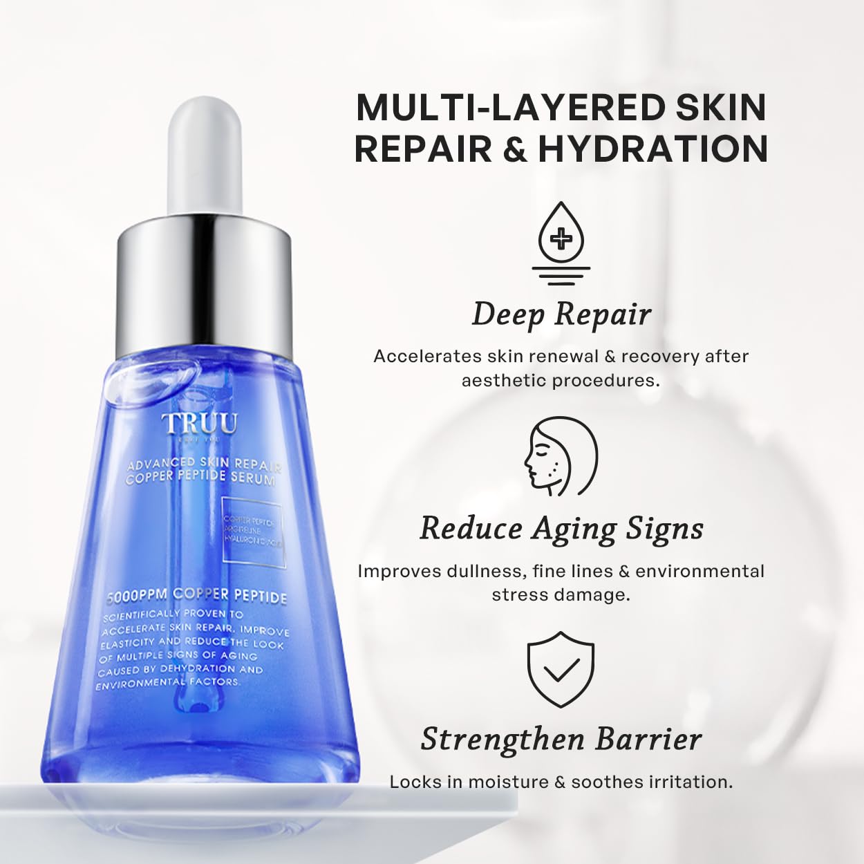 TRUU Advanced Skin Repair Copper Peptide Serum 34ML