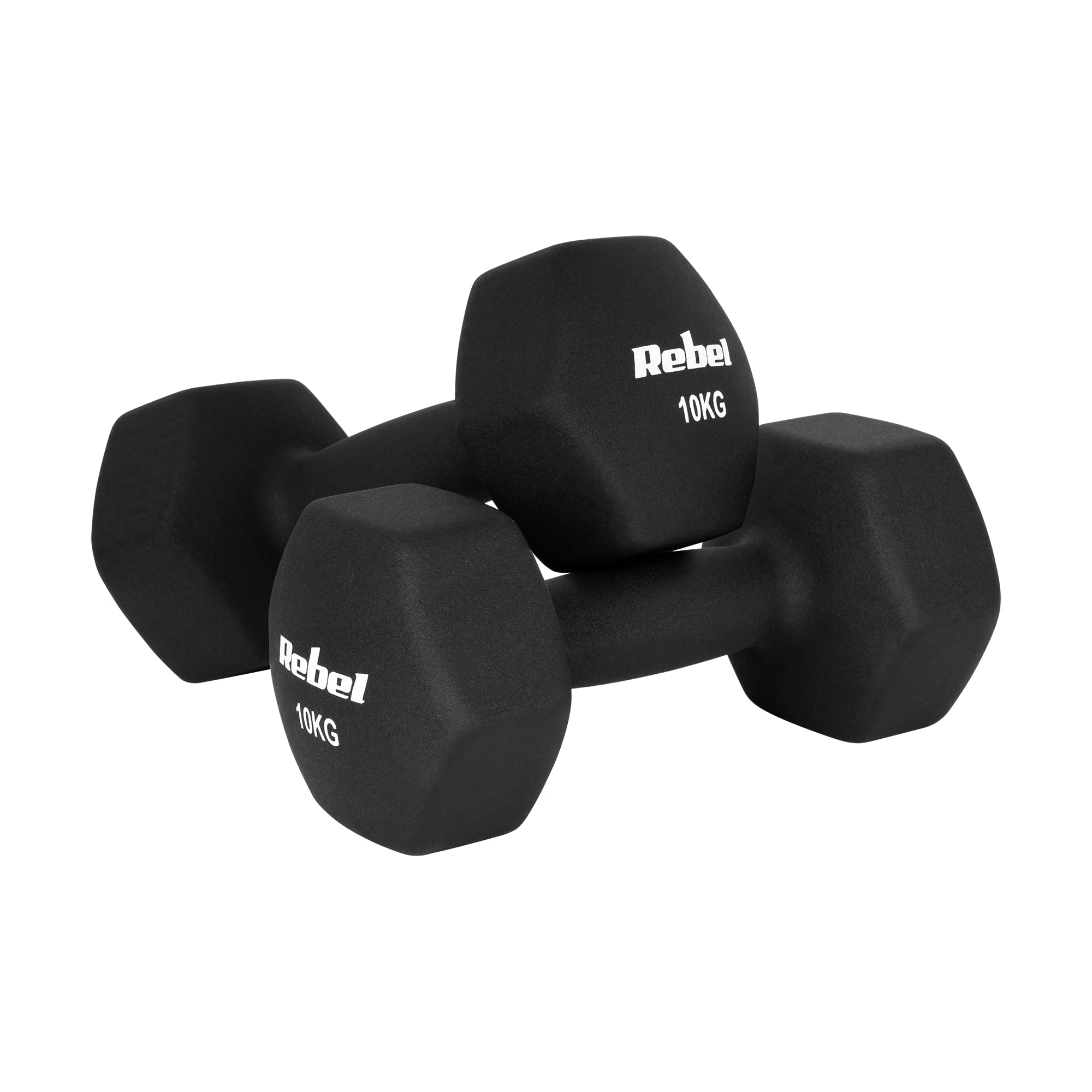 Rebel Electro Hantelki Żeliwne Neoprenowe HEX 2x10kg