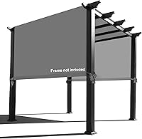 Vista 14 de Alion Home Toldo de repuesto universal para pérgola (12 x 10 pies, rojo borgoña)