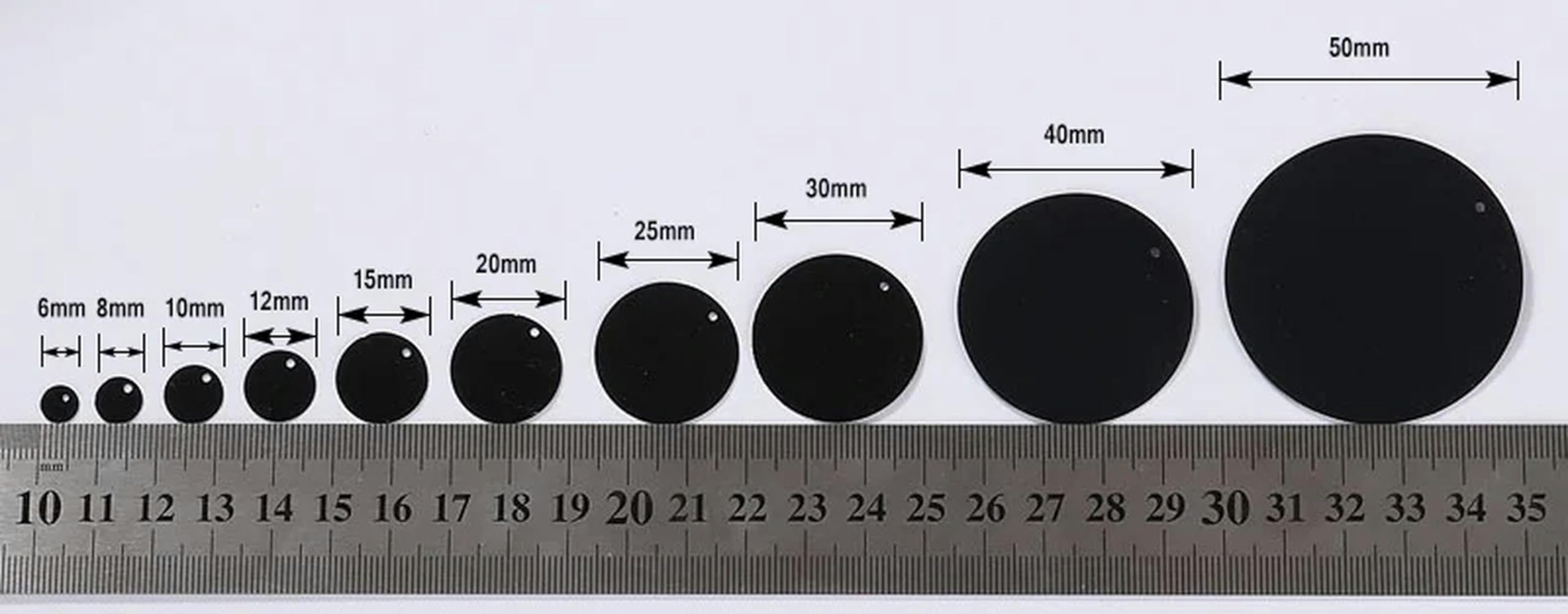 5 metri di paillettes piatte da 6 mm da cucire su strisce di rifinitura