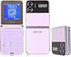 Flip Senior Cellphone, Flip Design Dual Screen Display Large Buttons Quick Dial Clear Sound HD Camera LED Flashlight (Purple)
