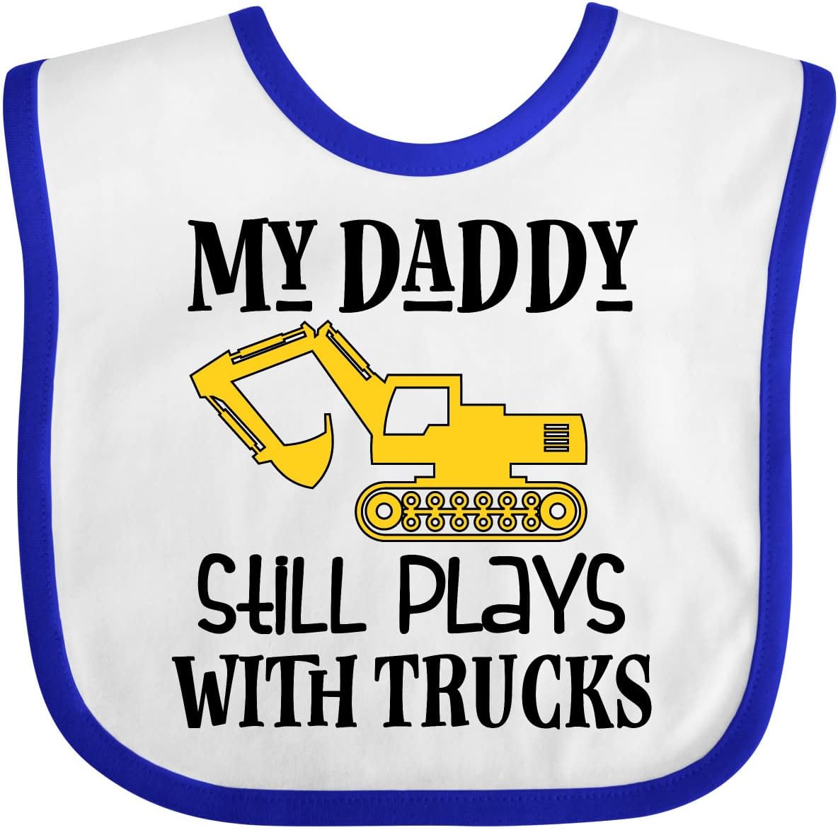 inktastic Construction Daddy Still Plays with Trucks Baby Bib