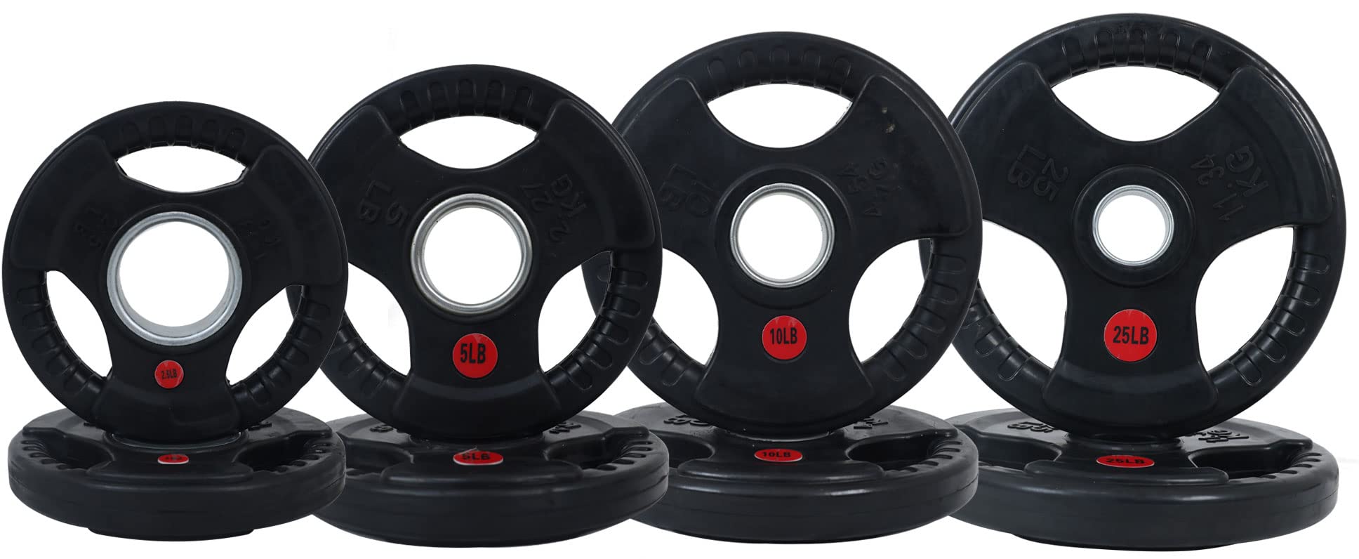 balancefrom cast iron olympic 2-inch plate weight plate for strength training, weightlifting and crossfit, multiple packages