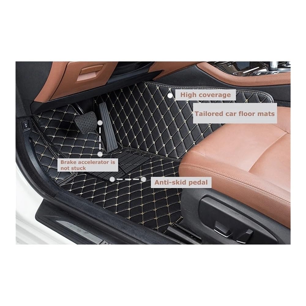 Generico Set tappetini Tappetini per Auto Personalizzati per Cadenza K7 per Foot Coche Accessorie Accesorios El Tappeto tappetti(Black Red)