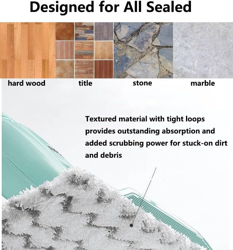 Miniatura 4 de Haulonda Paquete de 8 almohadillas de repuesto de microfibra para mopa de vapor Shark S1000, S1000A, S1000C, S1000WM, S1001C, almohadillas de